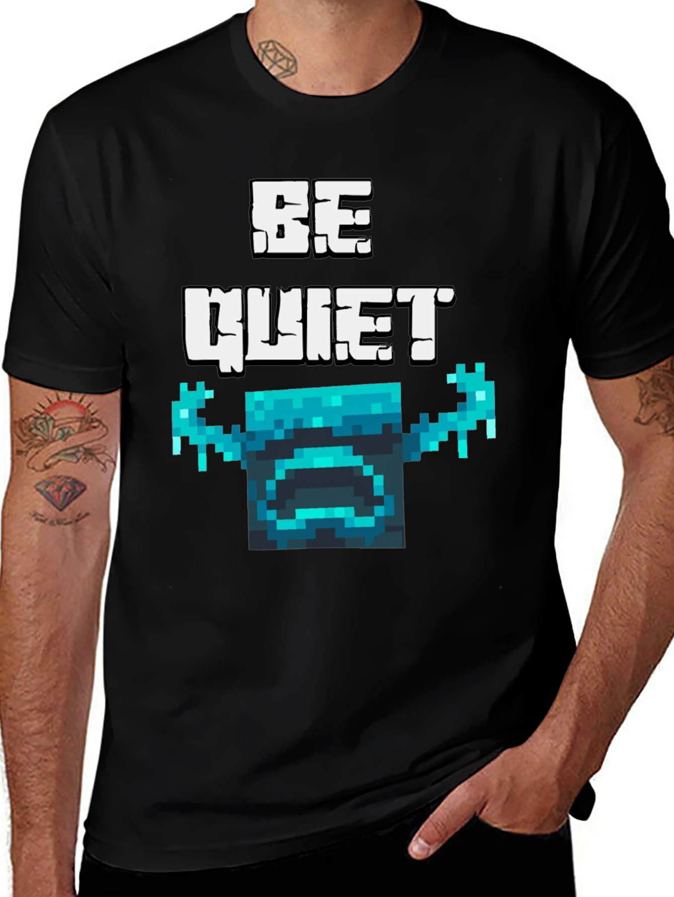 Be Quiet Minecraft Warden Black T-Shirt