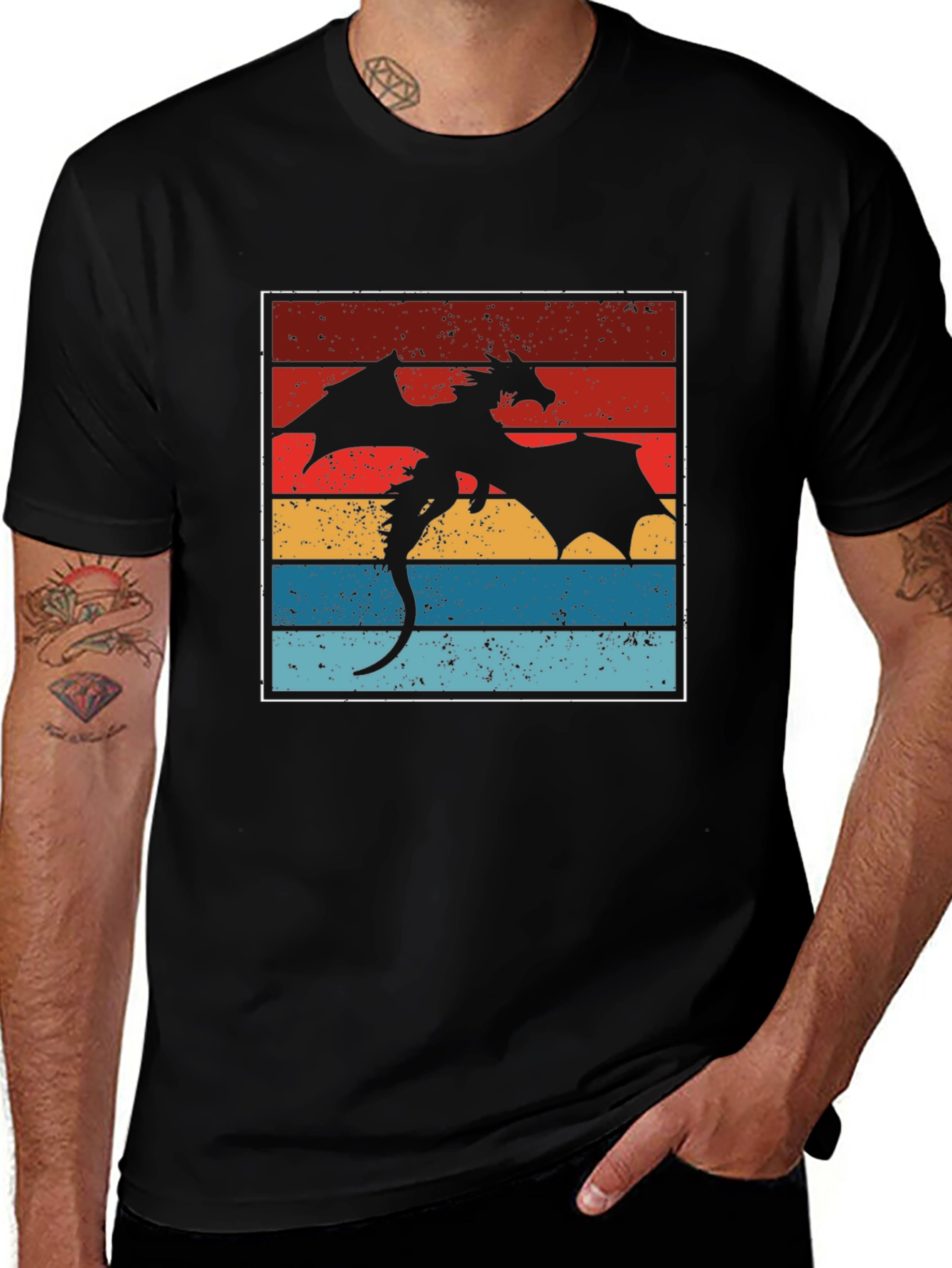 Variant 26 of Retro Dragon T-Shirt - Vintage Style