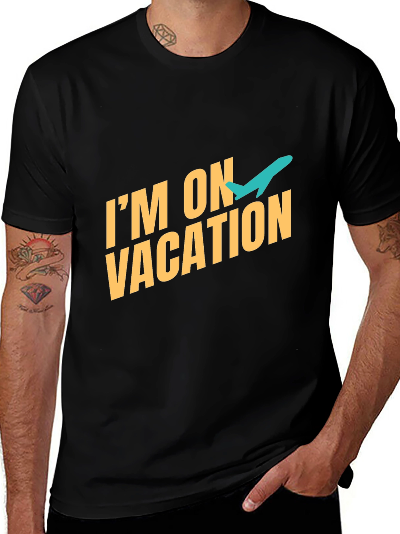 Variant 2 of Vacation T-Shirt: "I'm On Vacation" Tee