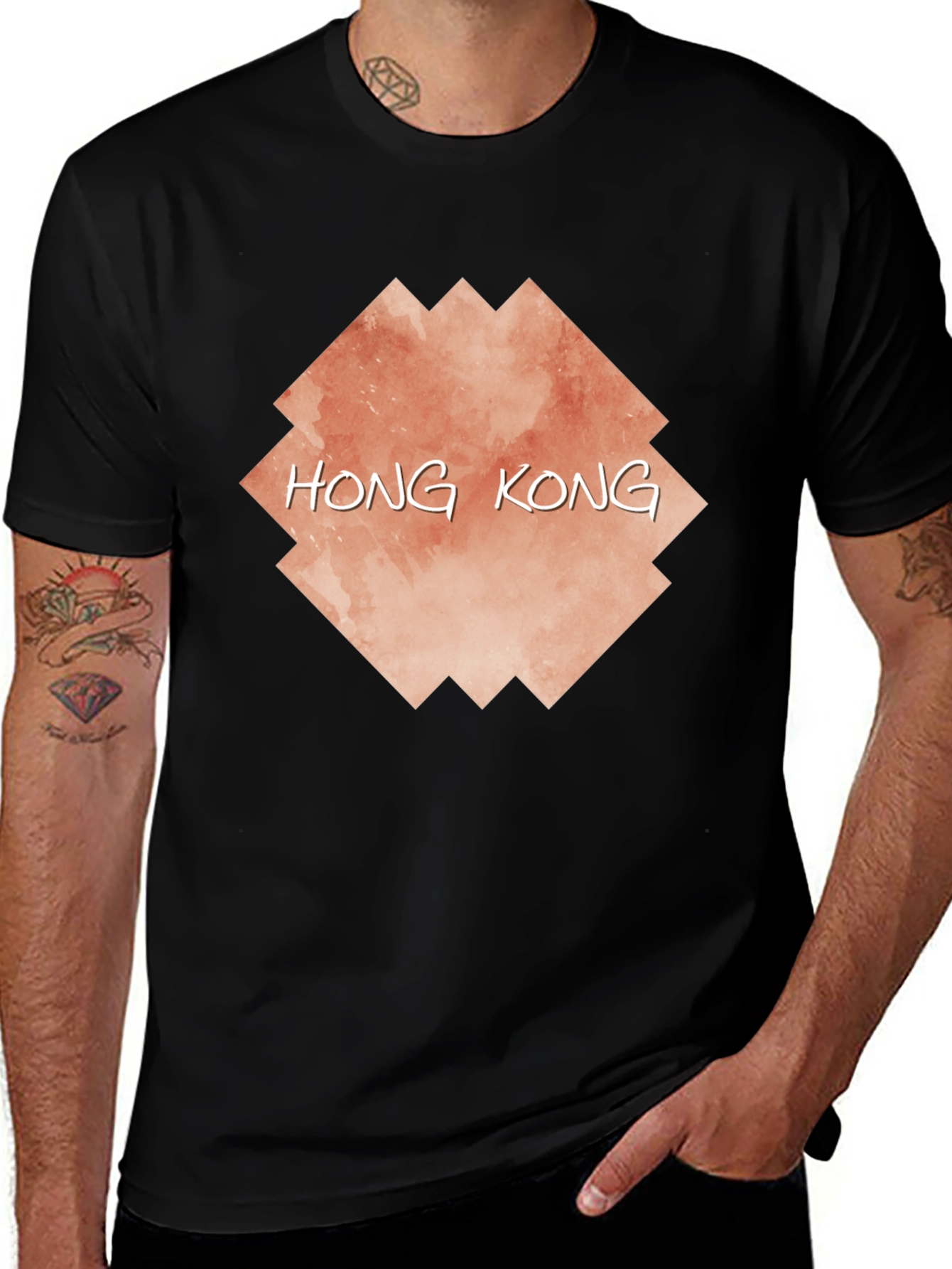 Variant 17 of Hong Kong Graphic Tee - Stylish Black T-Shirt