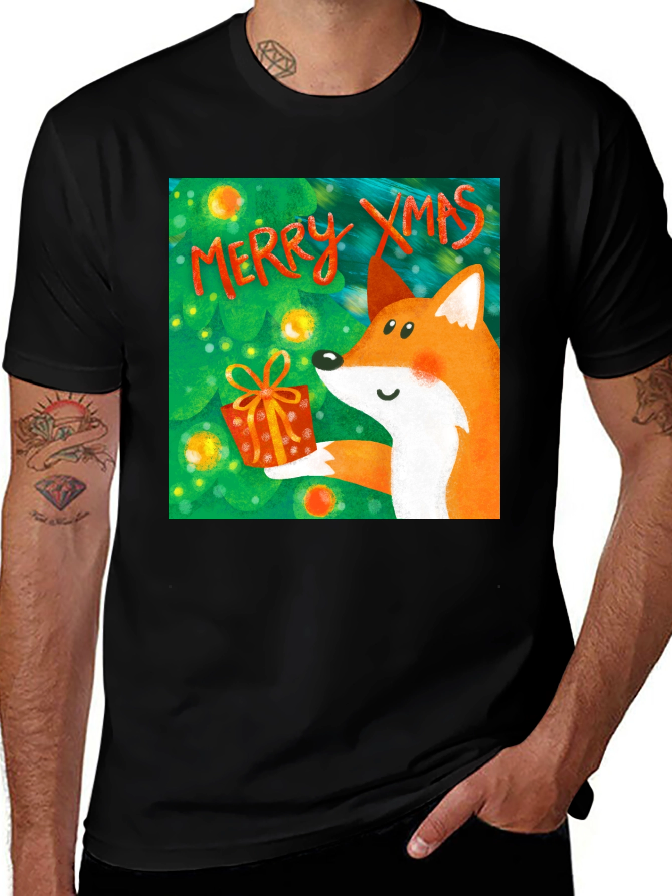 Festive Fox Xmas T-Shirt