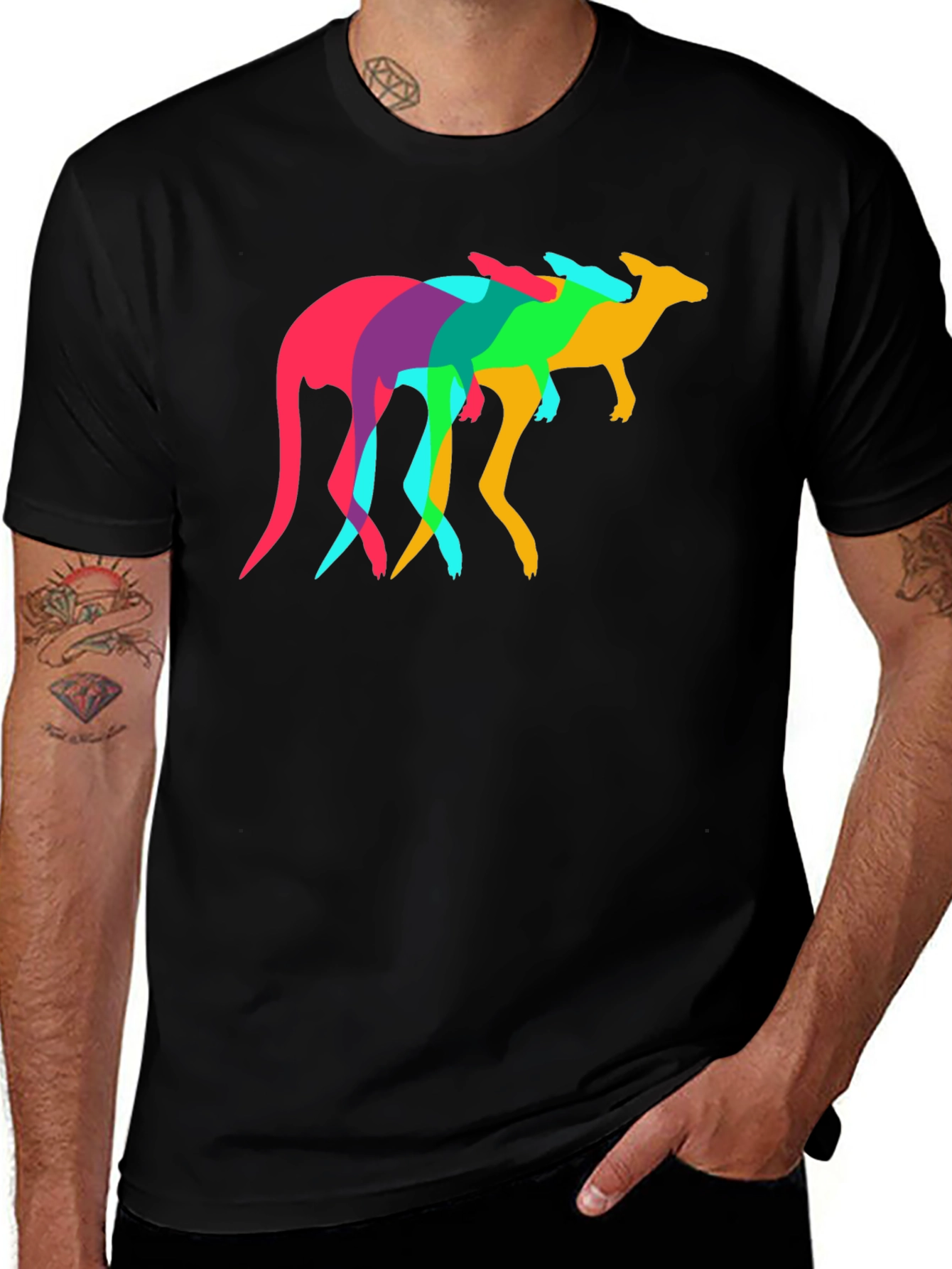 Variant 2 of Colorful Kangaroo T-Shirt