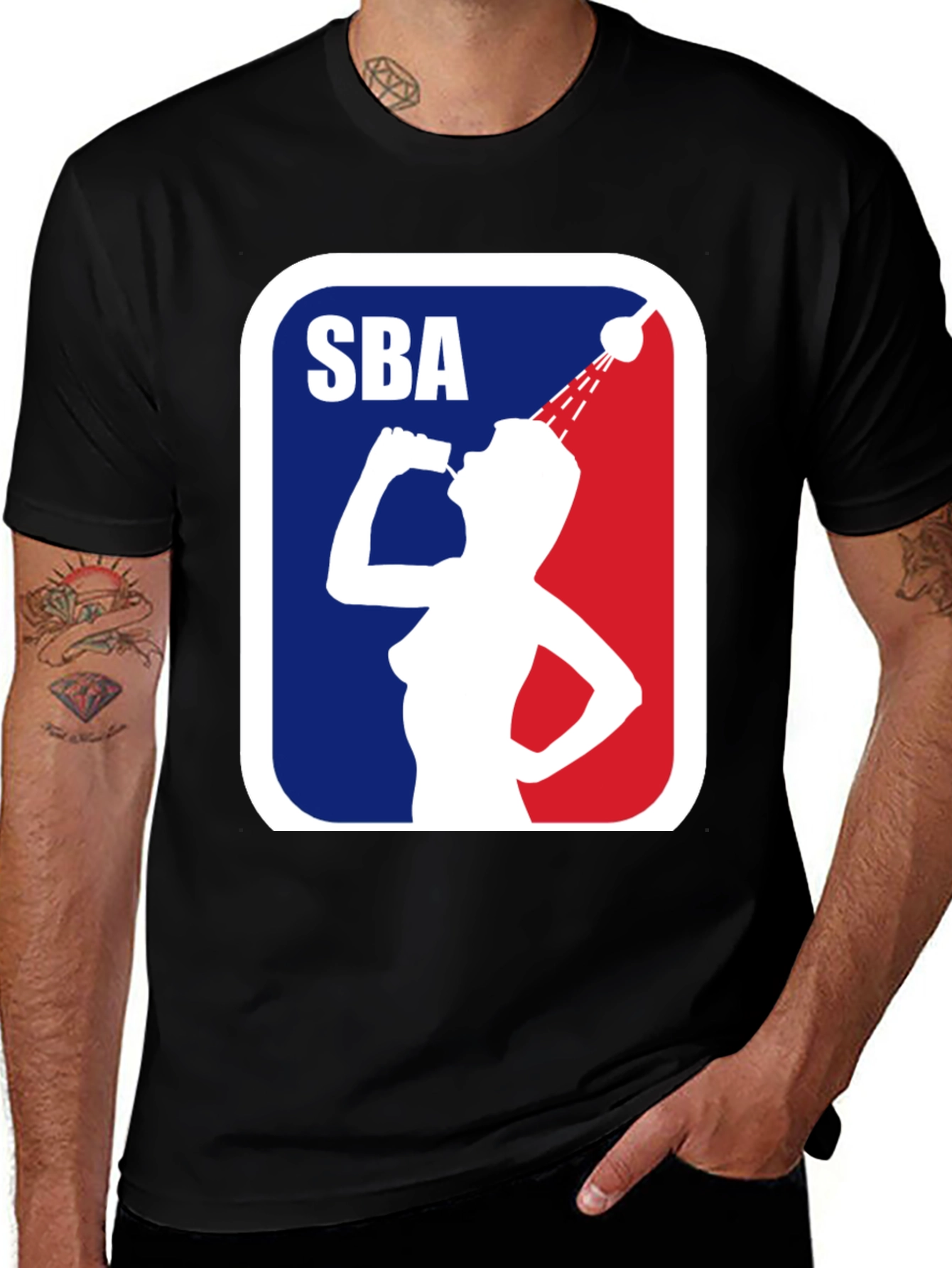 Variant 27 of SBA Shower Beer League T-Shirt - Funny Graphic Tee