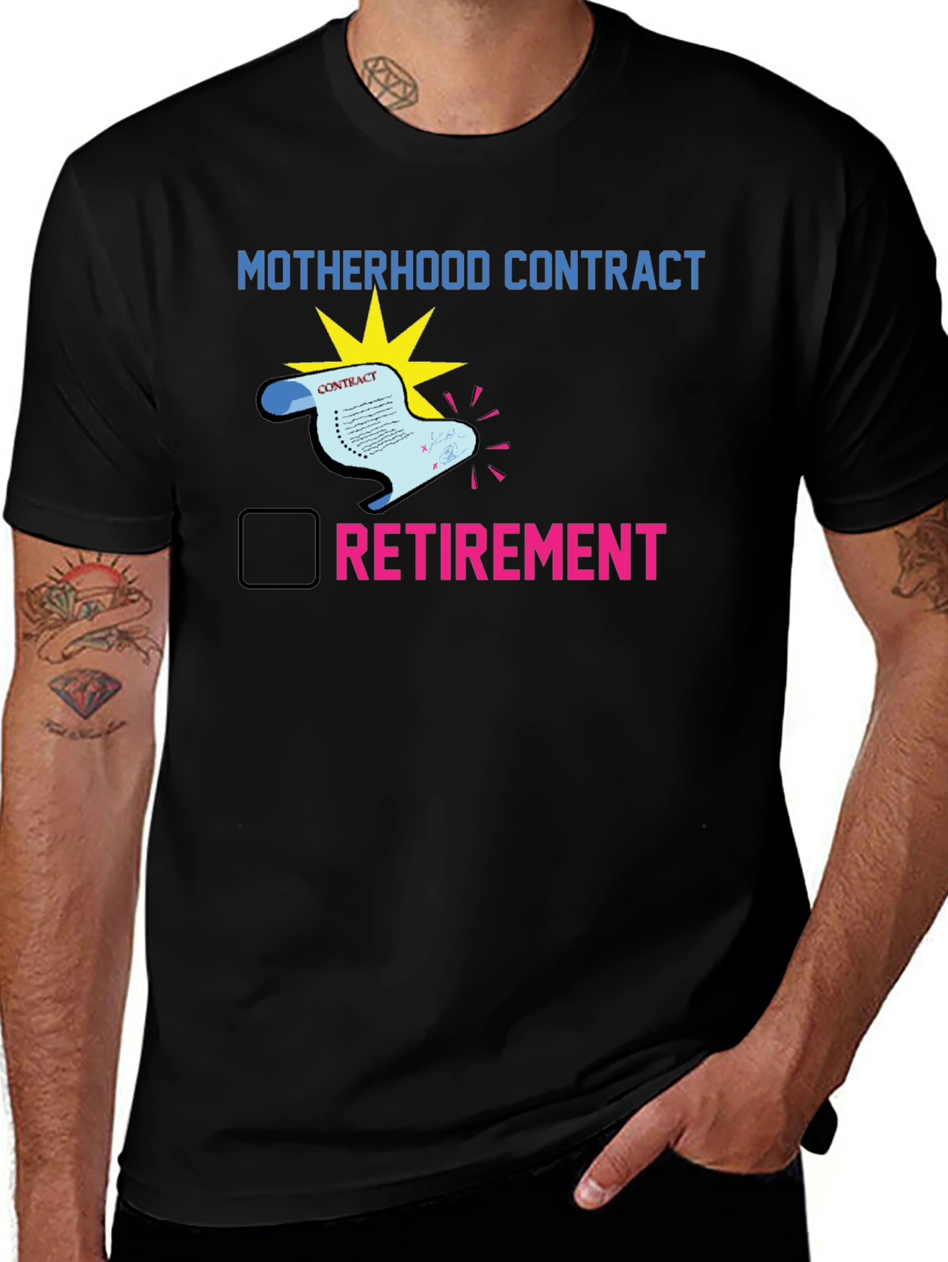 Variant 14 of Motherhood Contract Retirement T-Shirt