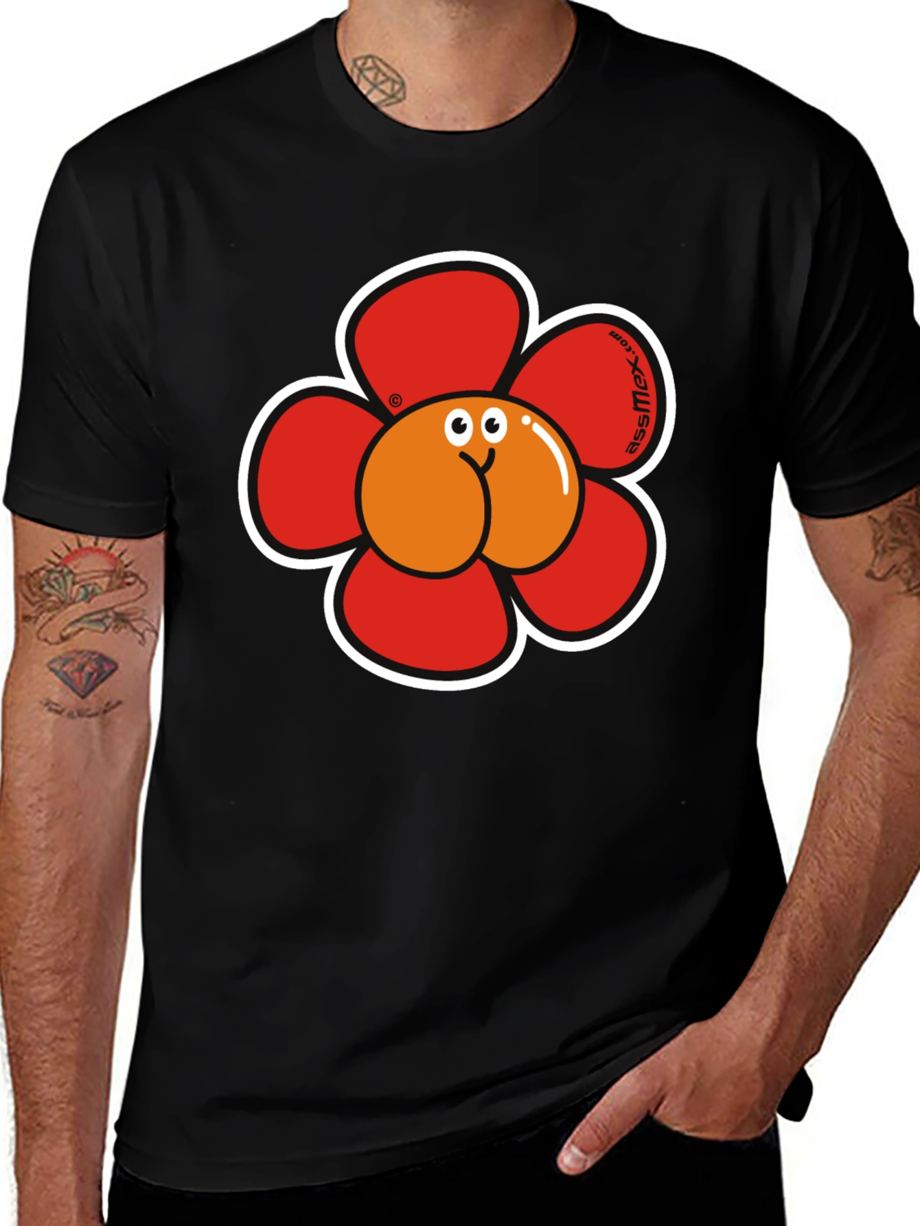 Variant 21 of Funny Flower Butt Graphic T-Shirt