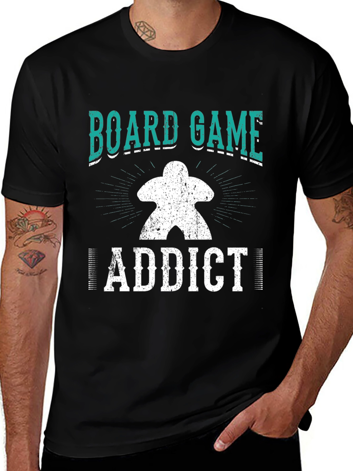 Variant 17 of Board Game Addict Graphic Tee - Gamer T-Shirt