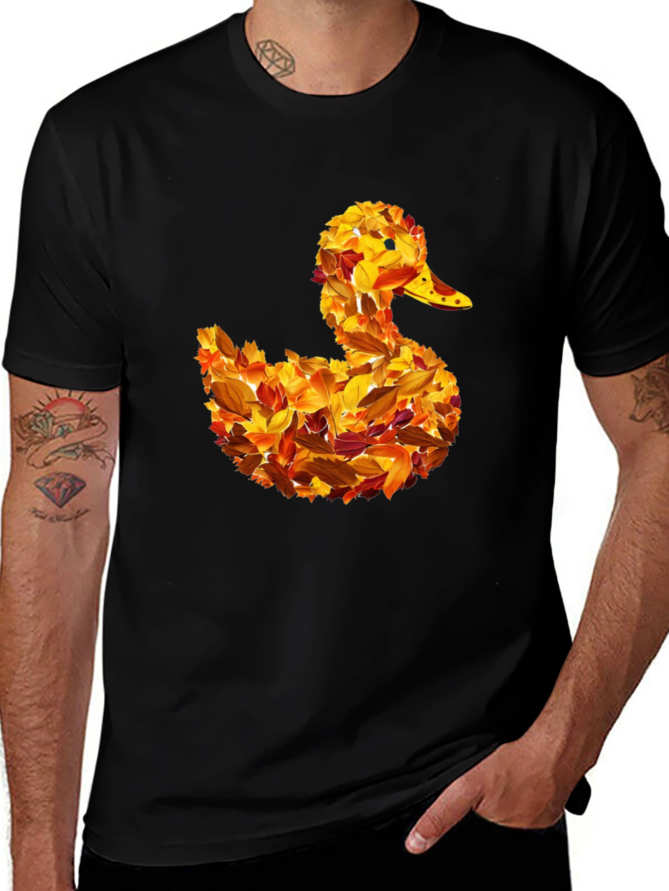 Variant 23 of Autumn Leaf Duck Graphic T-Shirt