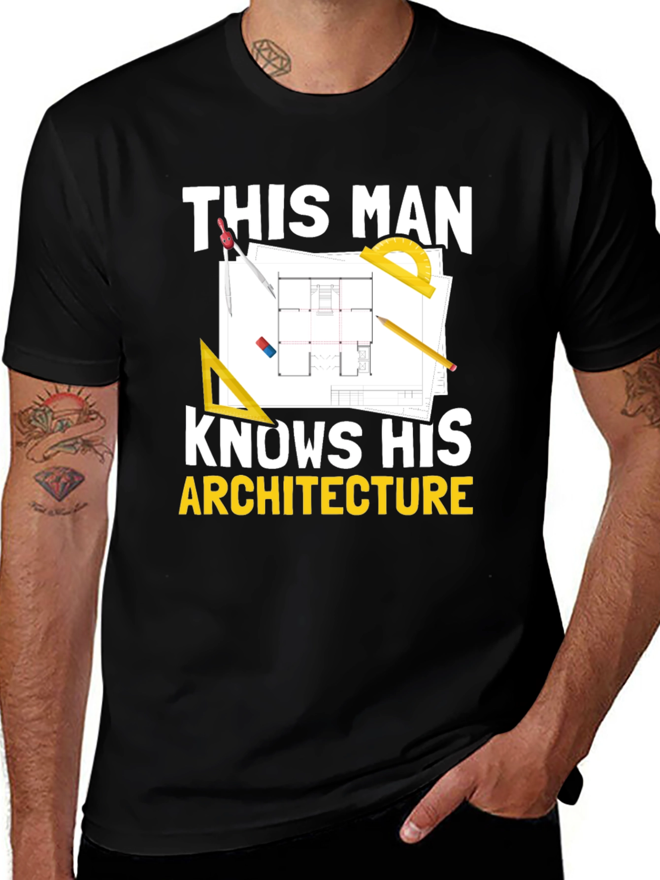 Variant 15 of Architect T-Shirt: This Man Knows His Architecture
