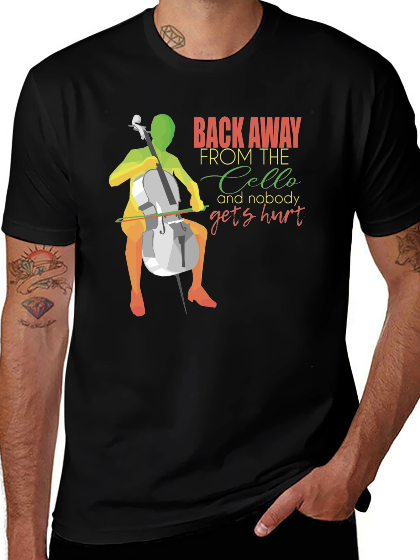 Variant 20 of Back Away From The Cello T-Shirt