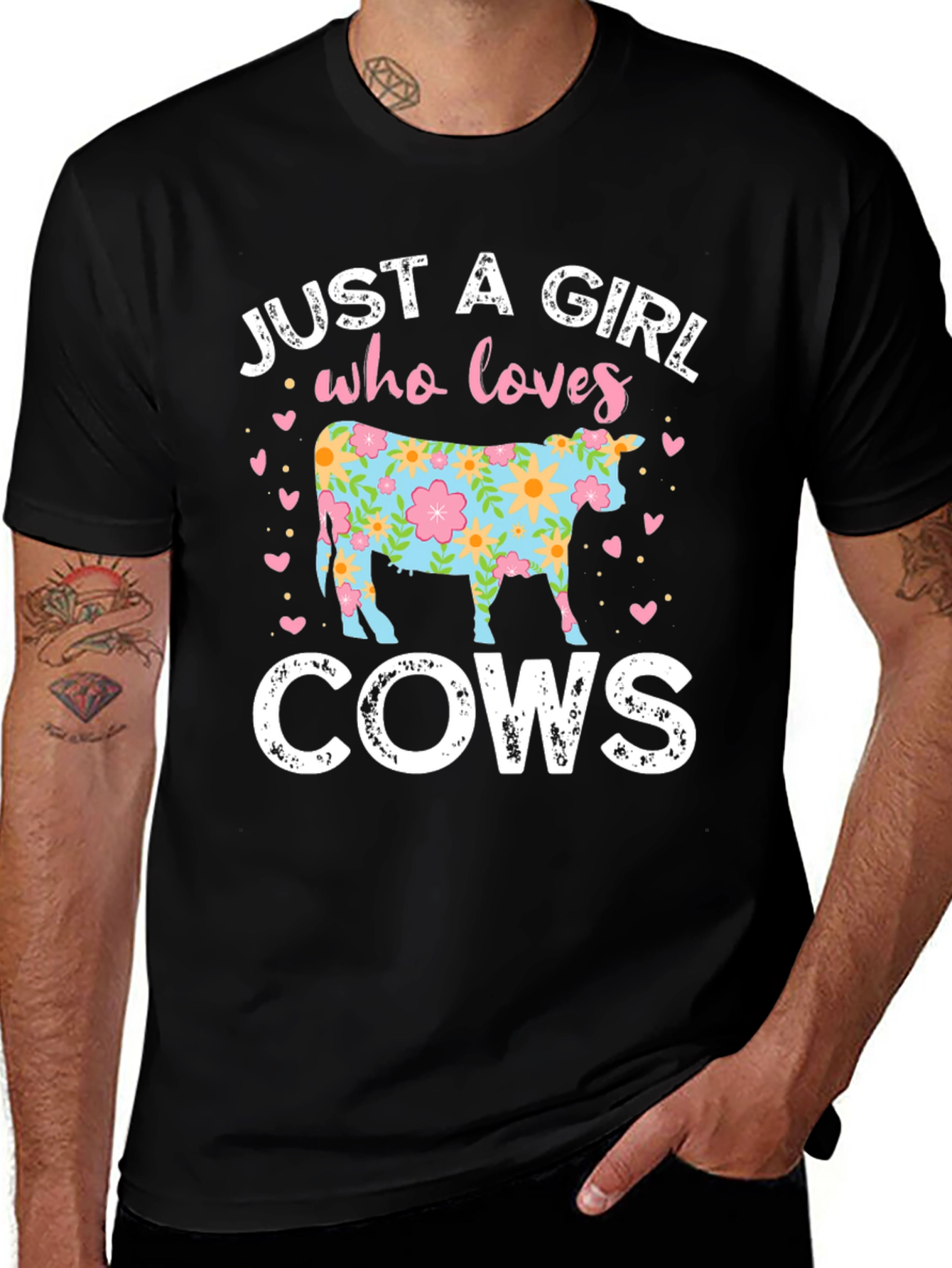 Variant 26 of Floral Cow Lover T-Shirt