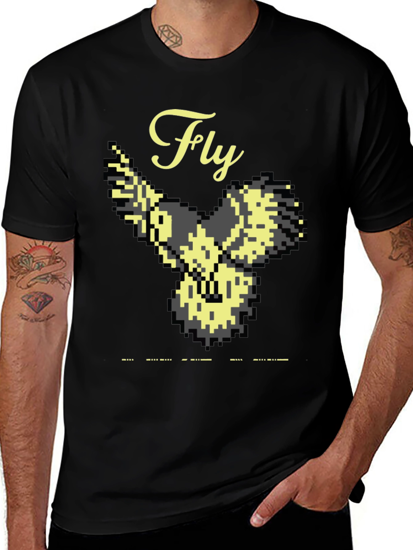 Variant 8 of Pixel Art Bird Fly T-Shirt