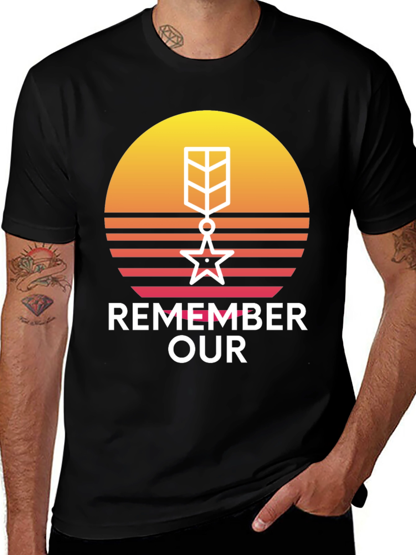 Remember Our Heroes T-Shirt Vintage Style