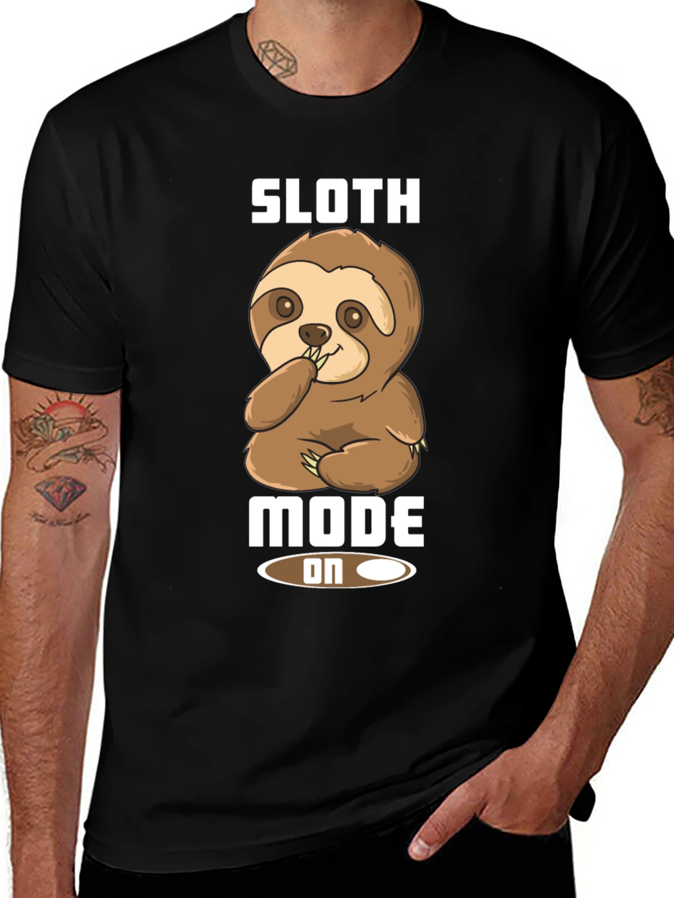 Sloth Mode On T-Shirt Funny Lazy Animal Tee