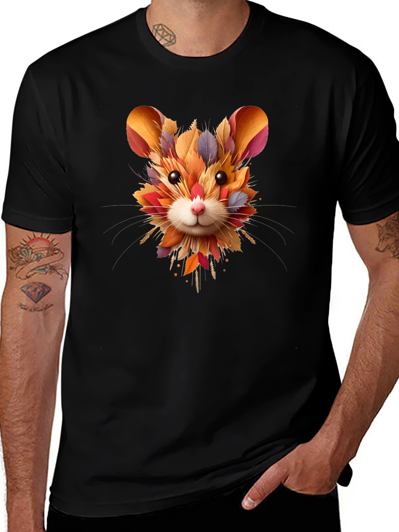 Variant 30 of Autumn Hamster Tee - Unique Fall Design