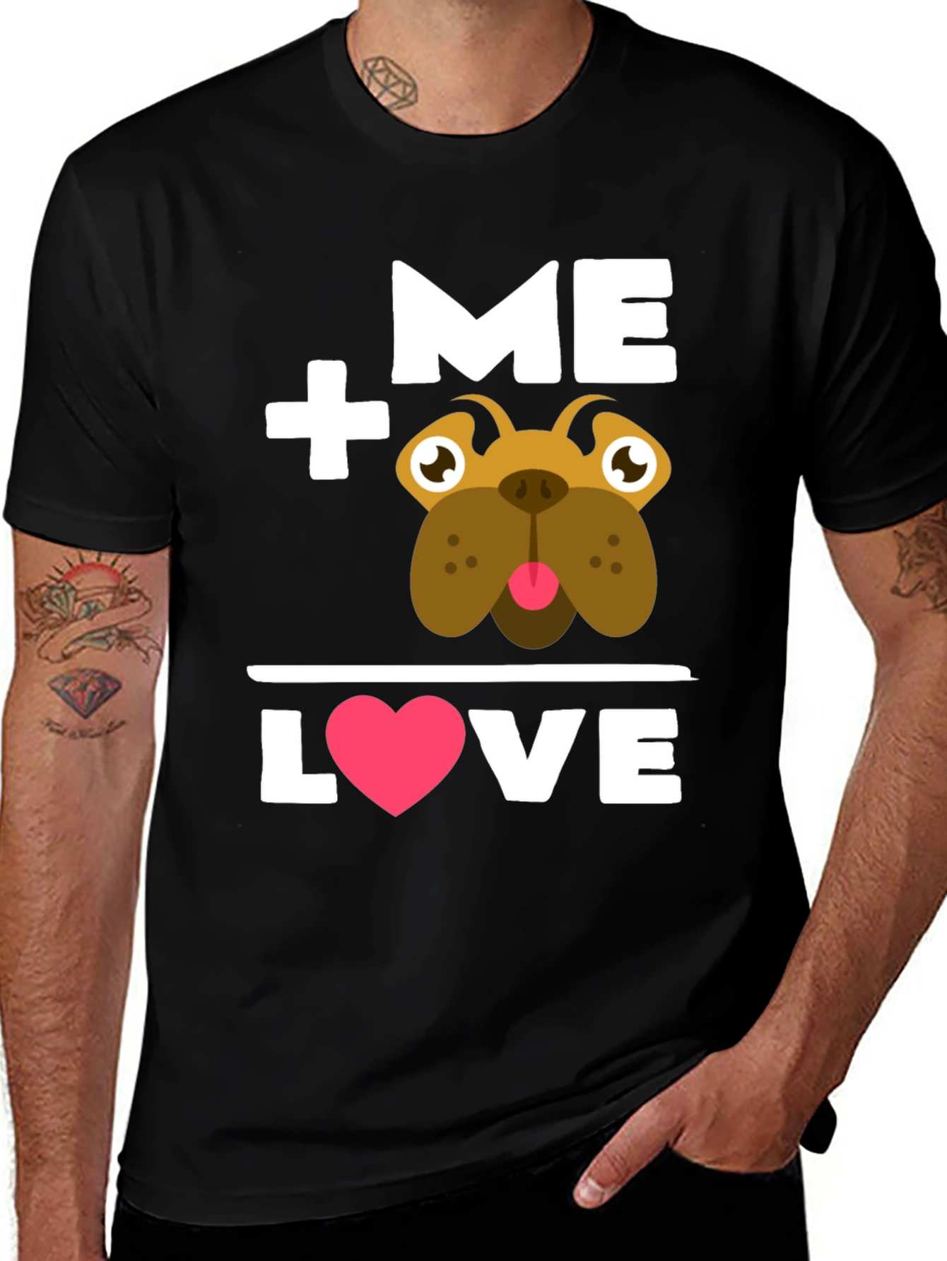 Variant 24 of Me Plus Dog Love T-Shirt - Cute Pet Lover Tee