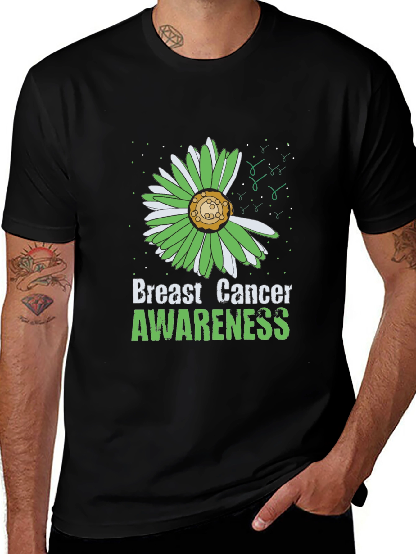 Variant 26 of Breast Cancer Awareness Sunflower T-Shirt