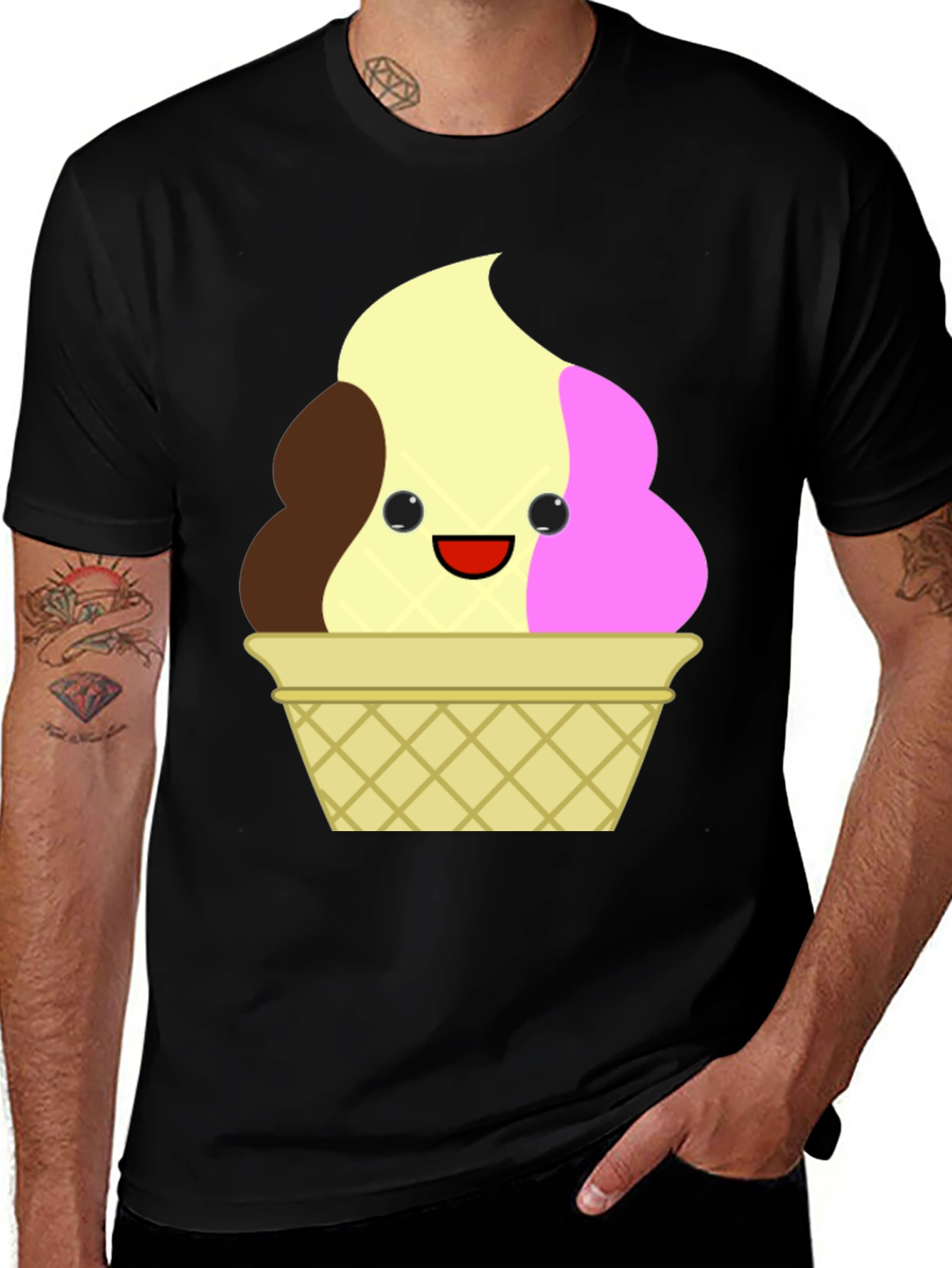 Variant 19 of Cute Ice Cream Cone Graphic Tee