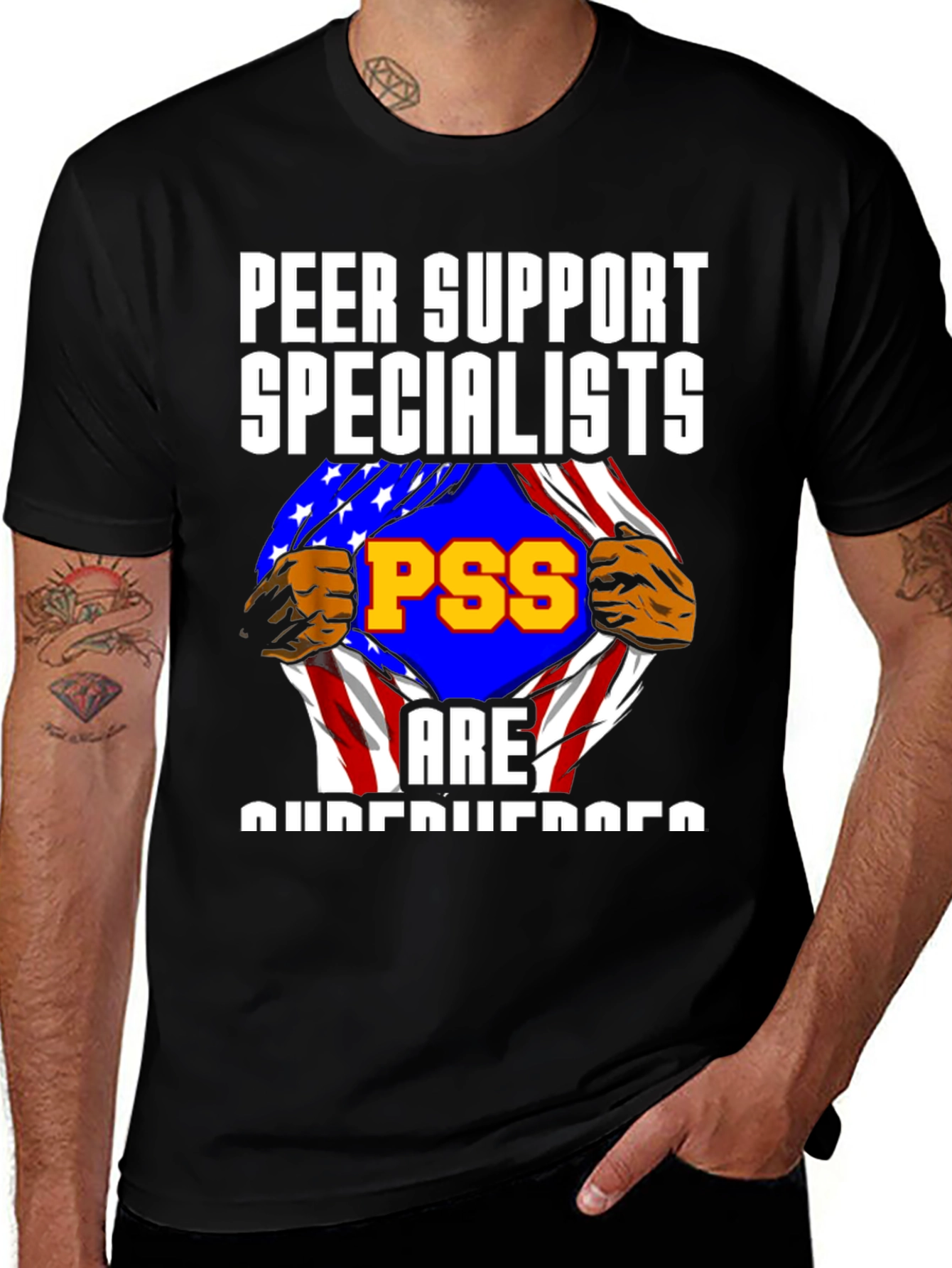 Variant 10 of Peer Support Specialist Superhero T-Shirt