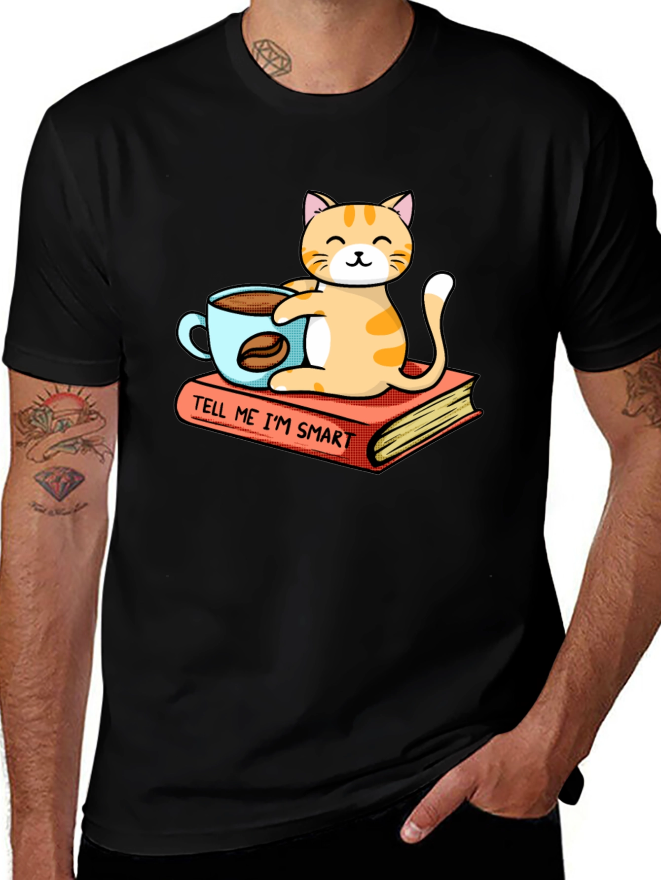 Variant 25 of Smart Cat Coffee T-Shirt