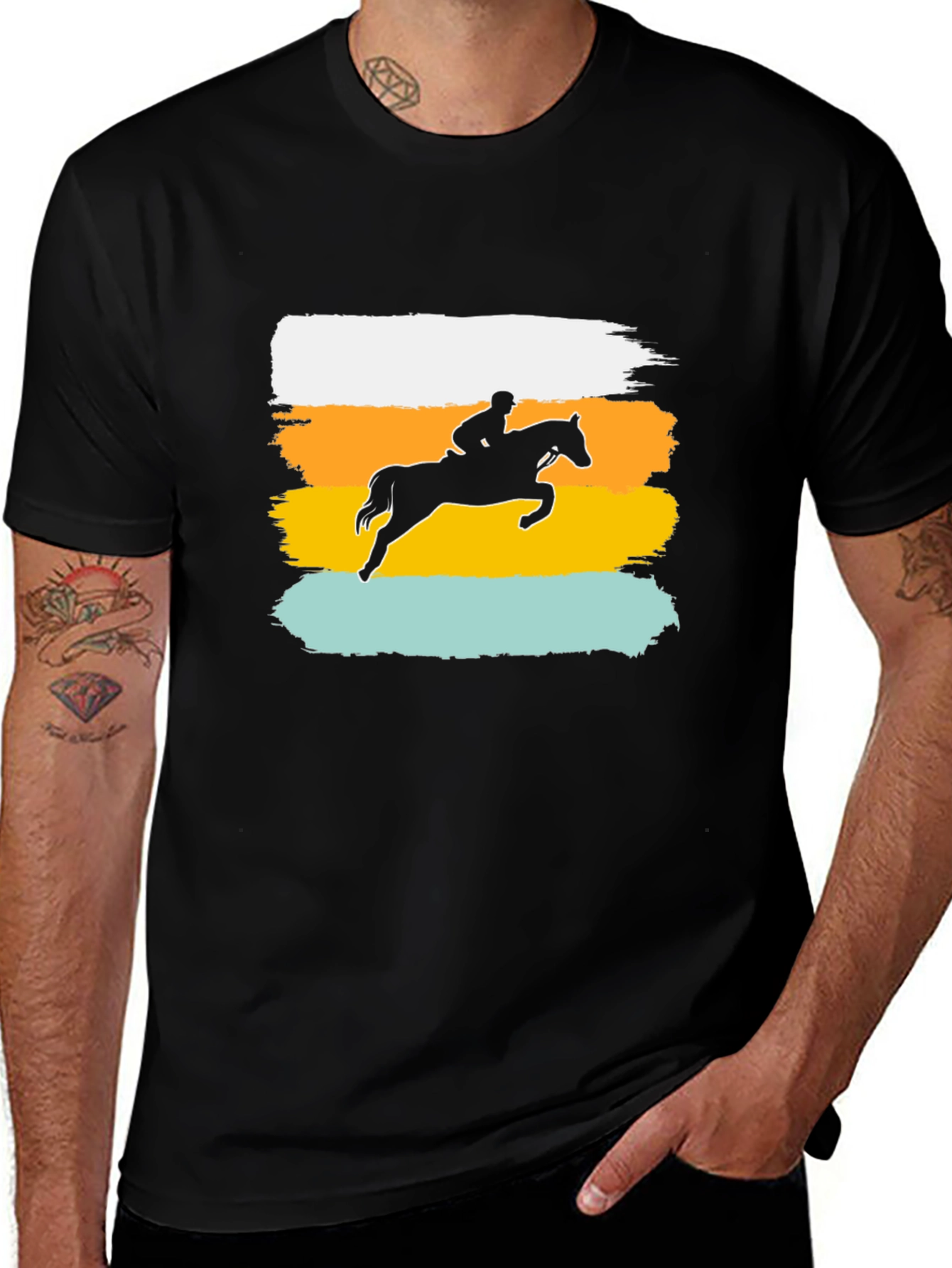 Variant 20 of Equestrian Horse Rider T-Shirt, Sport Tee