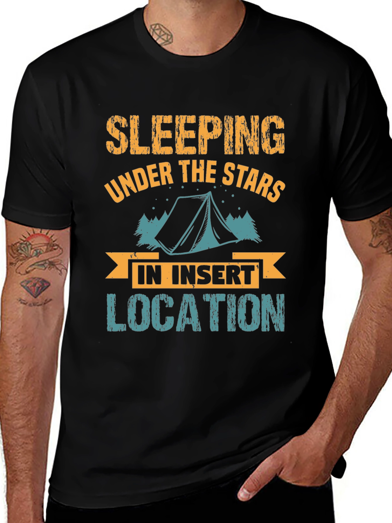 Variant 23 of Camping Adventure T-Shirt - Sleeping Under the Stars