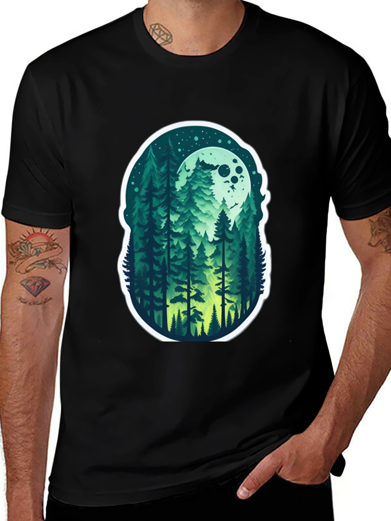 Variant 14 of Nature Forest Moon T-Shirt
