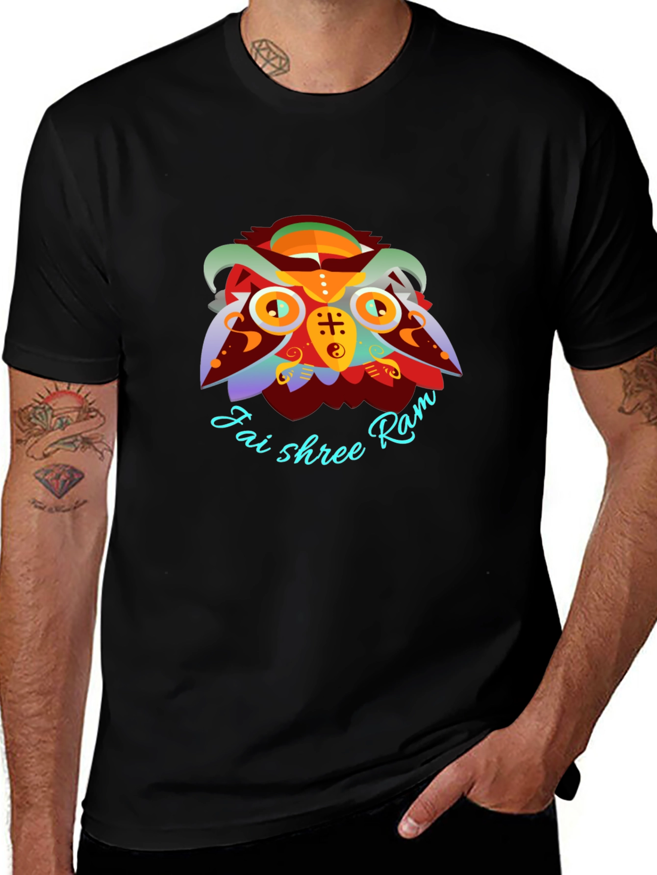 Variant 24 of Colorful Graphic Tee - Jai Shree Ram T-Shirt