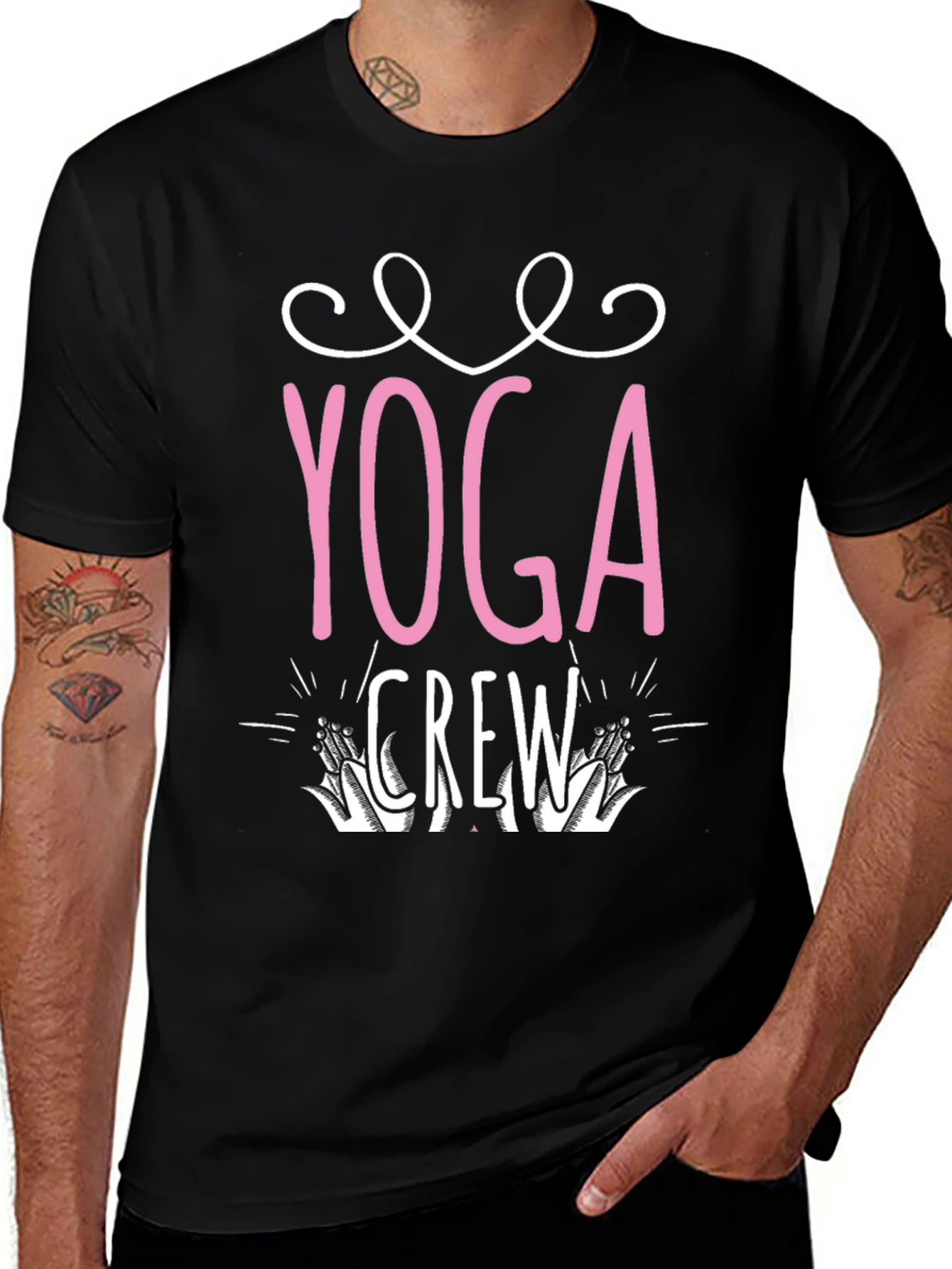 Variant 5 of Yoga Crew Graphic Tee - Black
