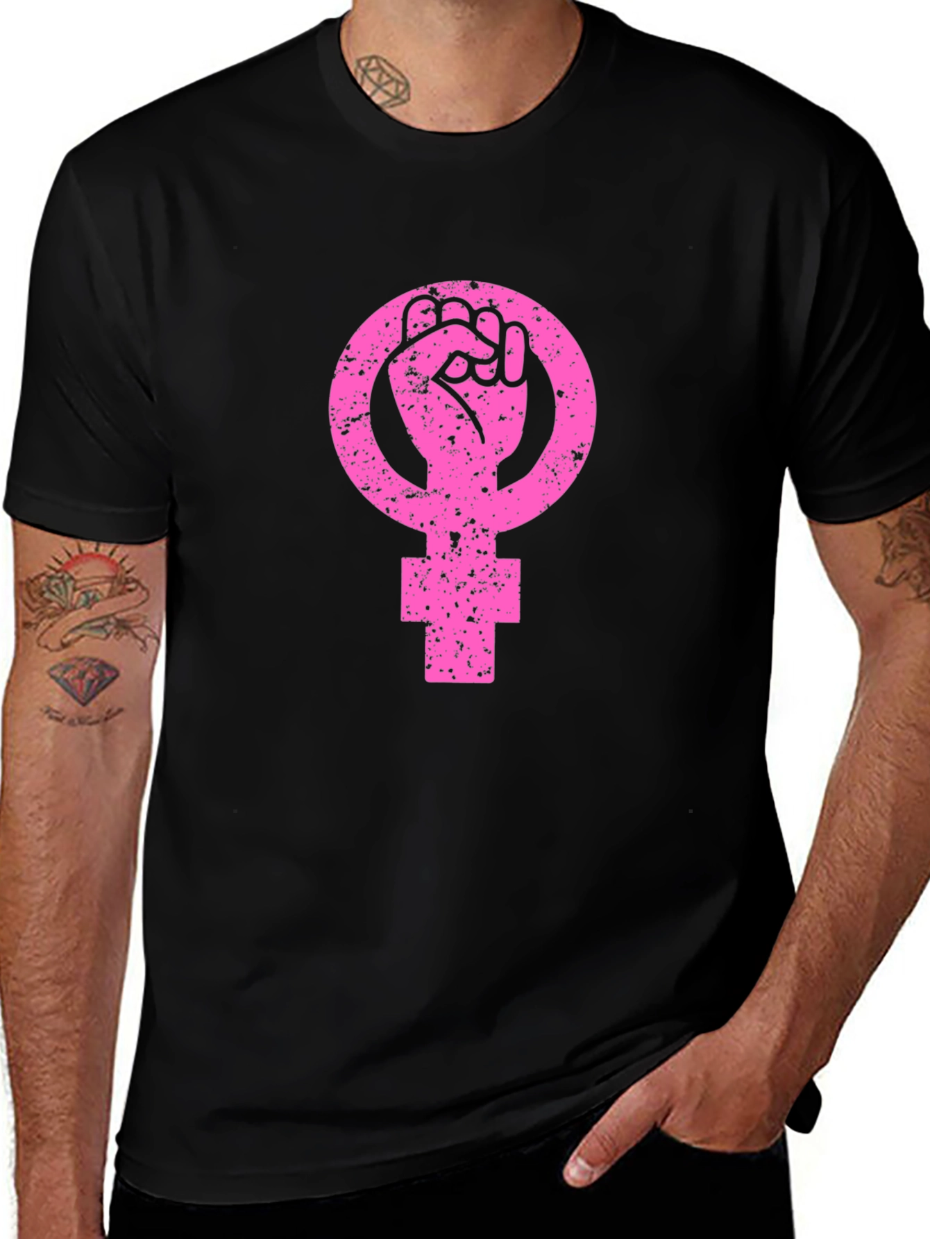 Variant 30 of Feminist Fist Symbol T-Shirt - Black