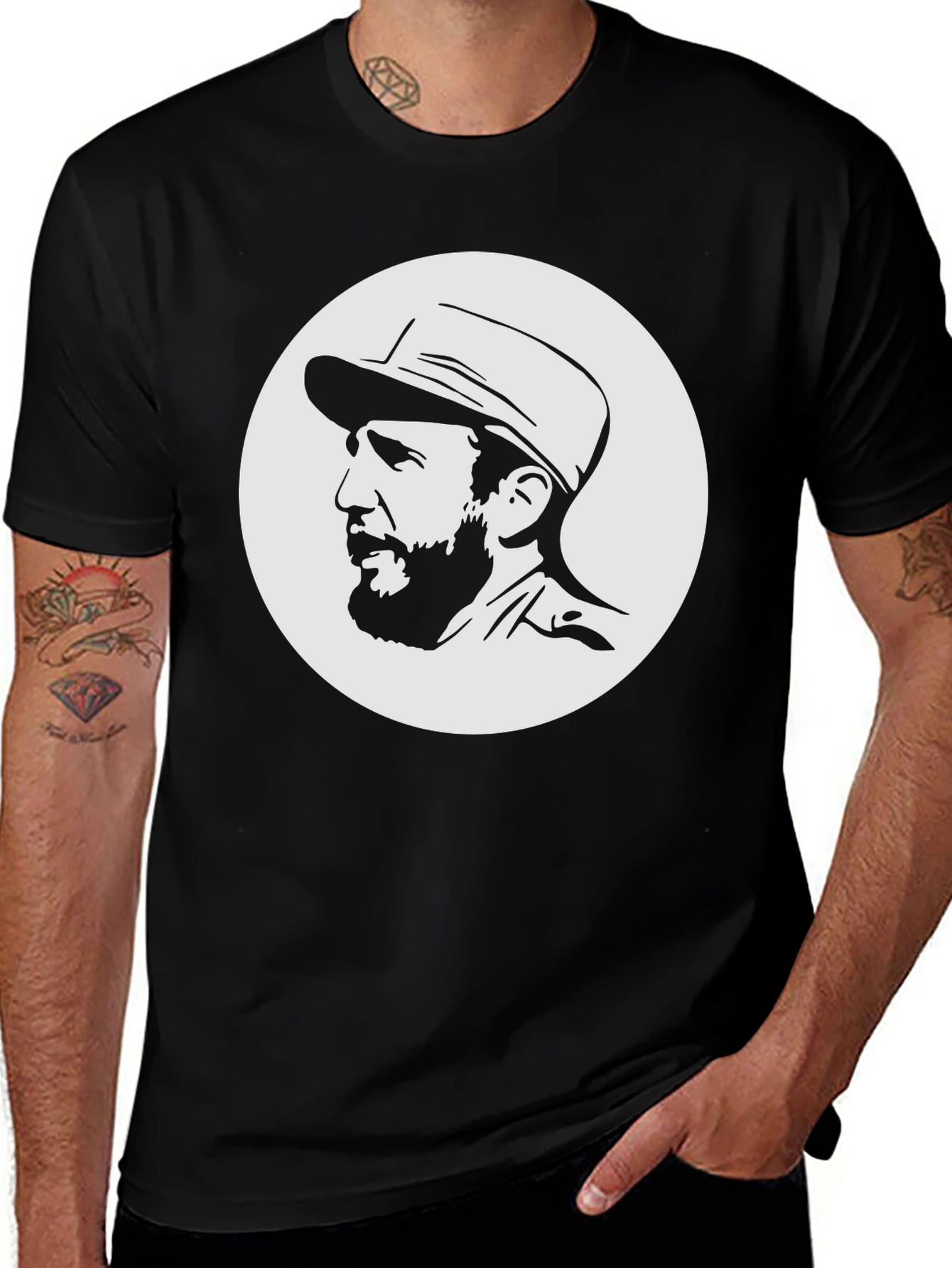 Castro Portrait Black T-Shirt