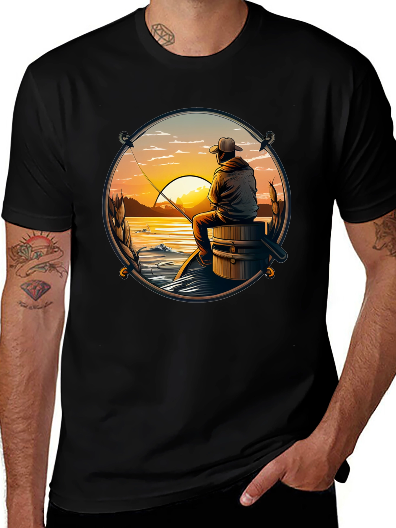 Variant 18 of Fishing Sunset T-Shirt