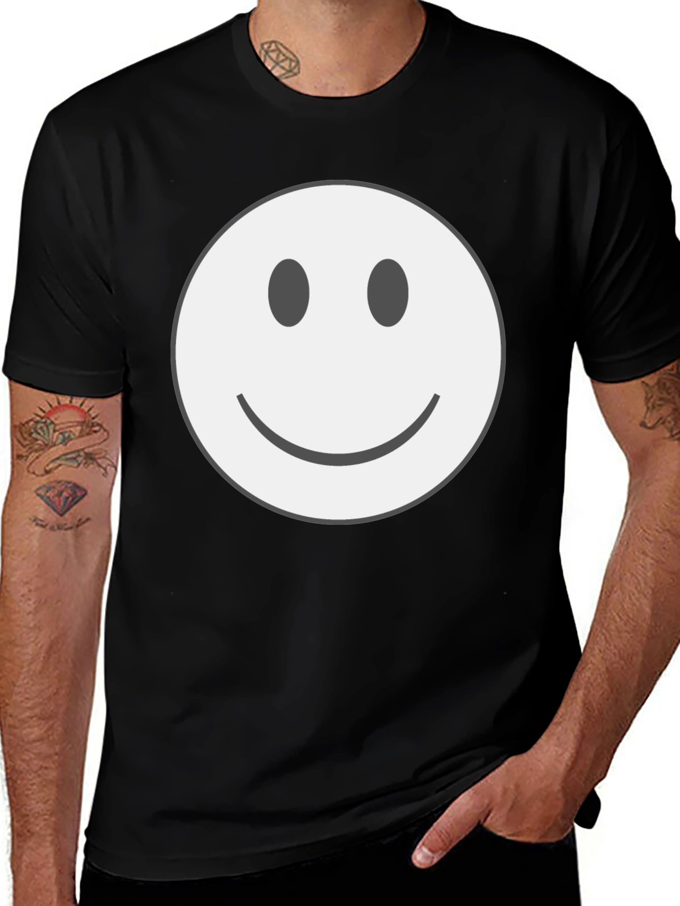 Variant 16 of Smiley Face Graphic Tee - Classic Comfort