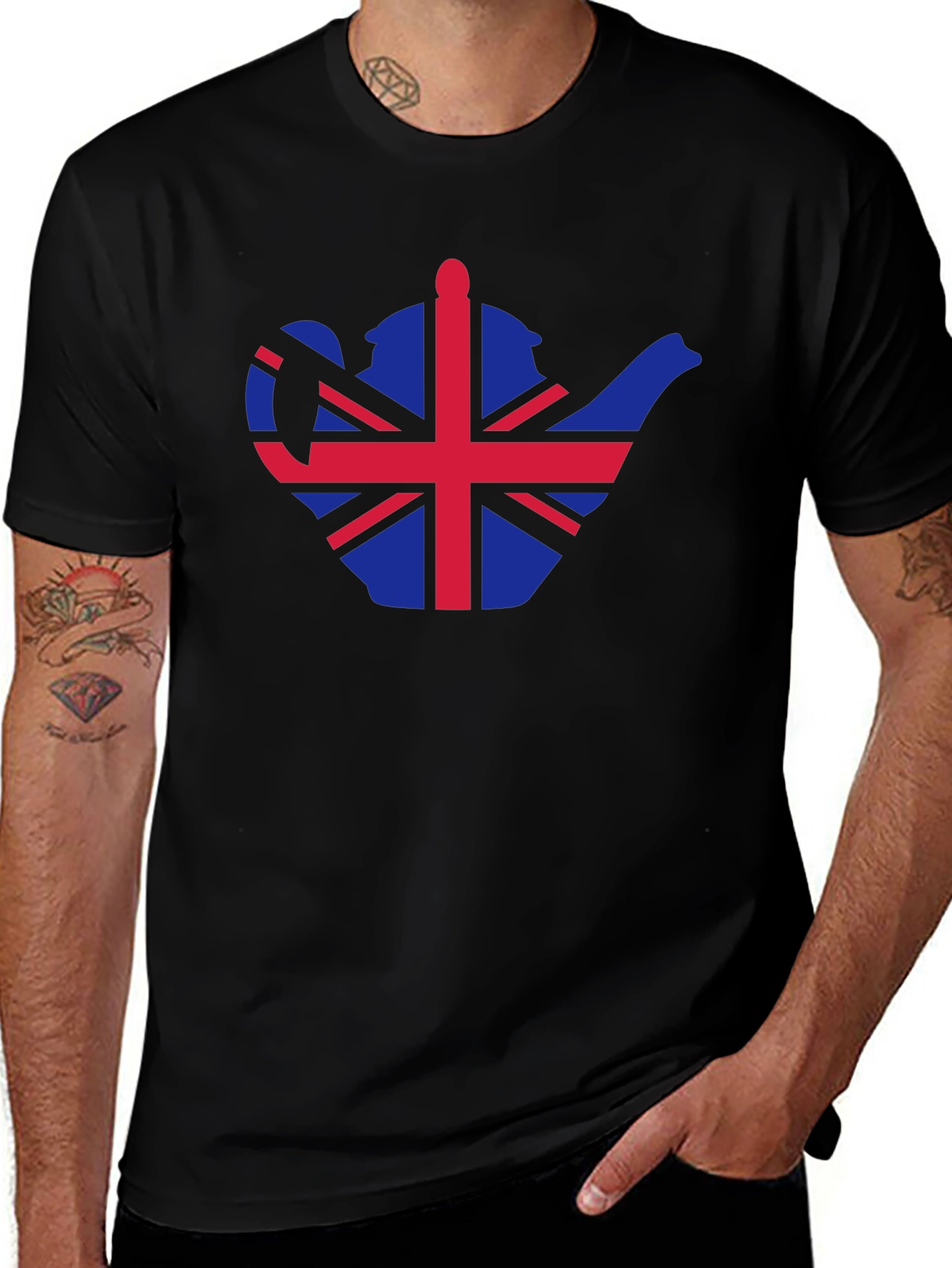 Variant 26 of British Teapot Flag Graphic T-Shirt