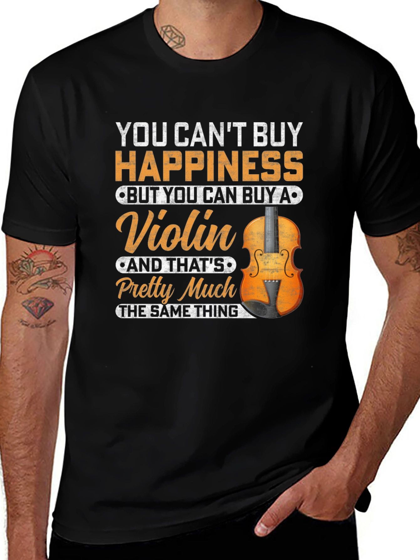 Variant 26 of Funny Violin Happiness T-Shirt