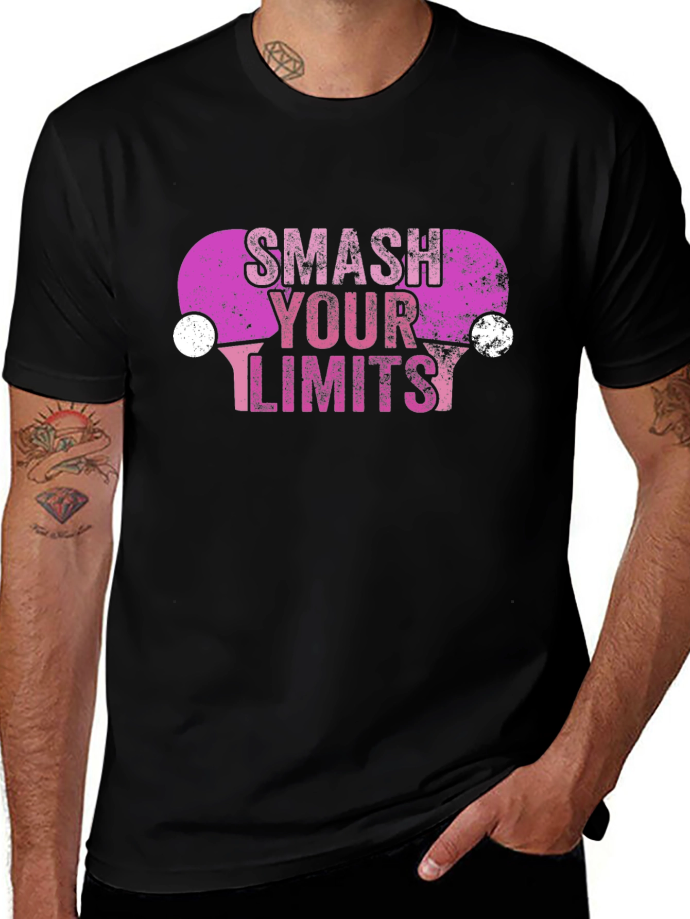 Variant 25 of Smash Your Limits Ping Pong Graphic Tee