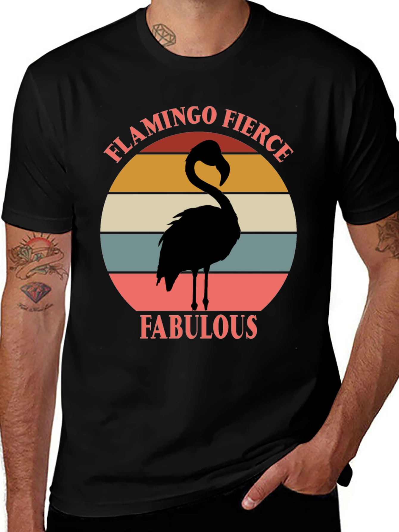 Variant 16 of Flamingo Fierce Fabulous Graphic T-Shirt