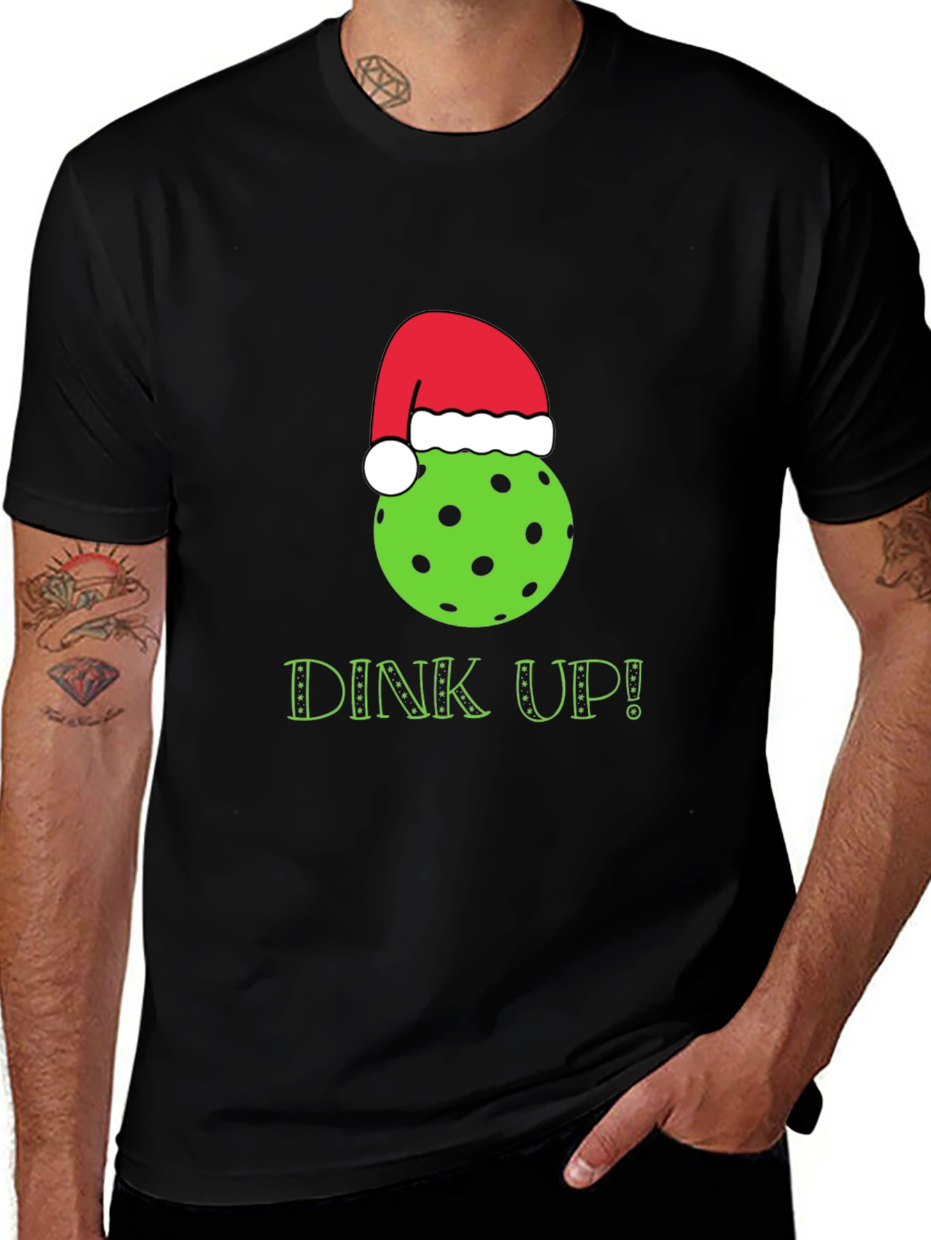 Variant 4 of Dink Up Pickleball Christmas T-Shirt