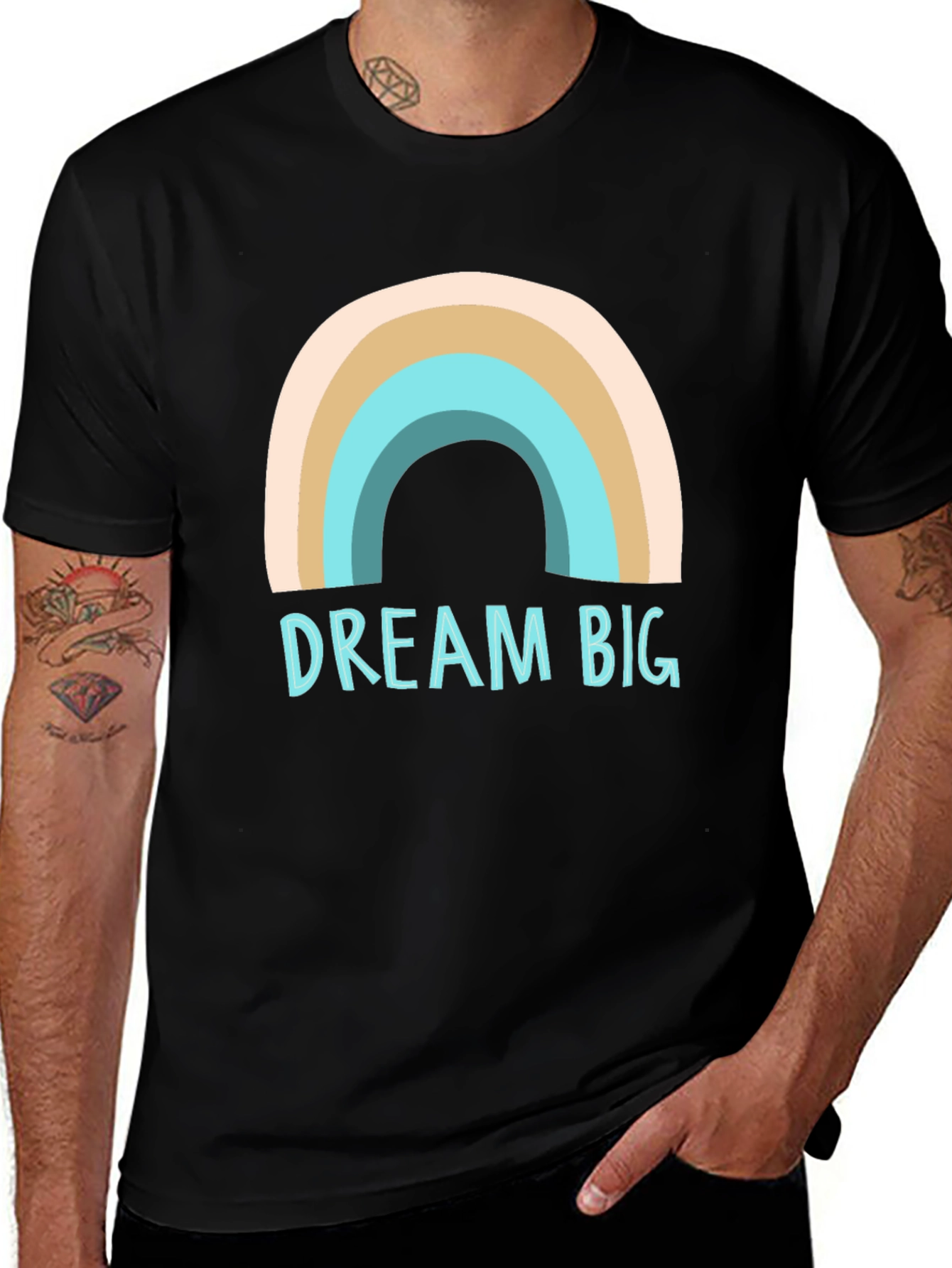 Variant 7 of Dream Big Rainbow Graphic Tee