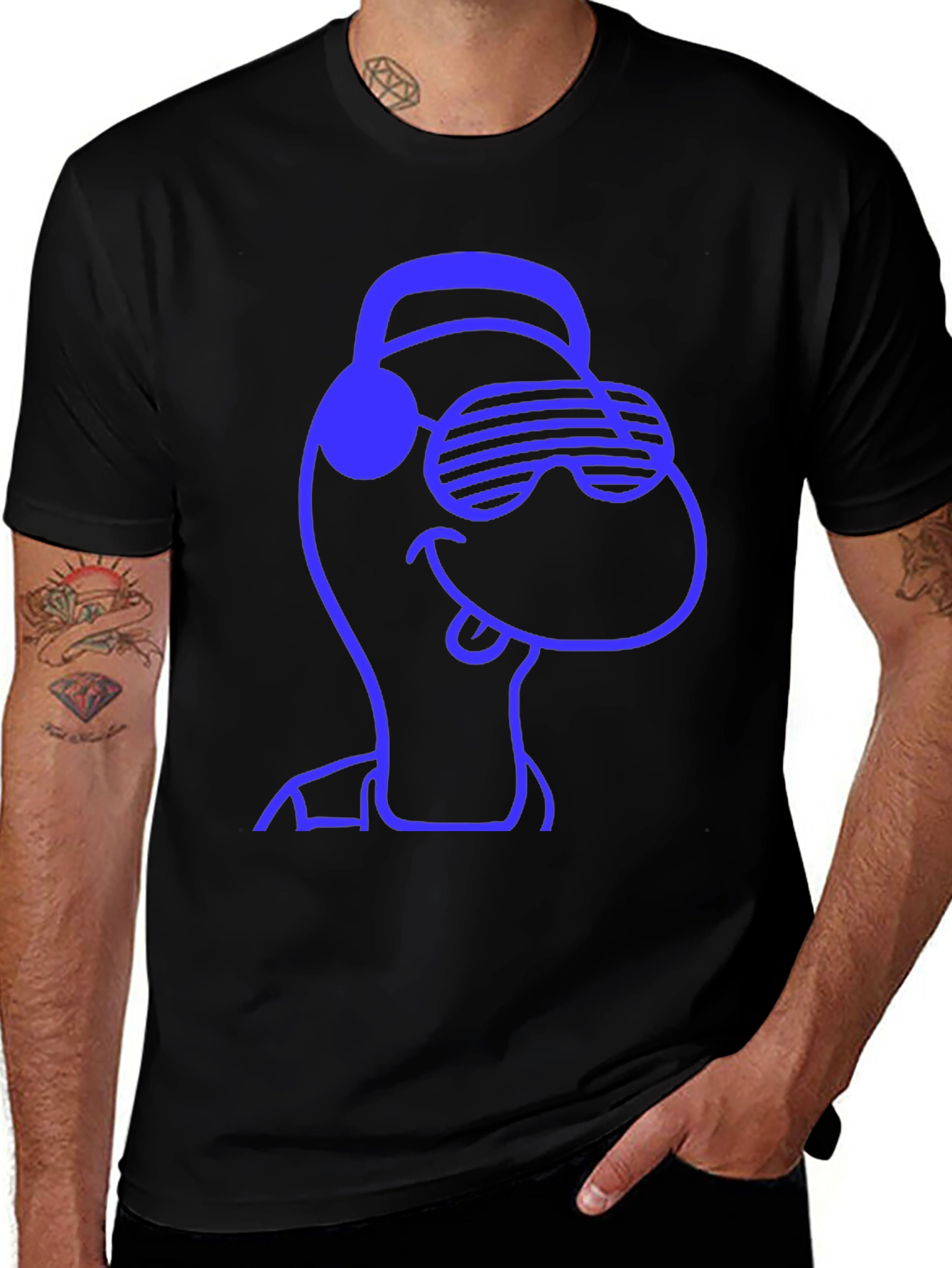 Variant 23 of Cool Dino Graphic Tee - Black Cotton T-Shirt