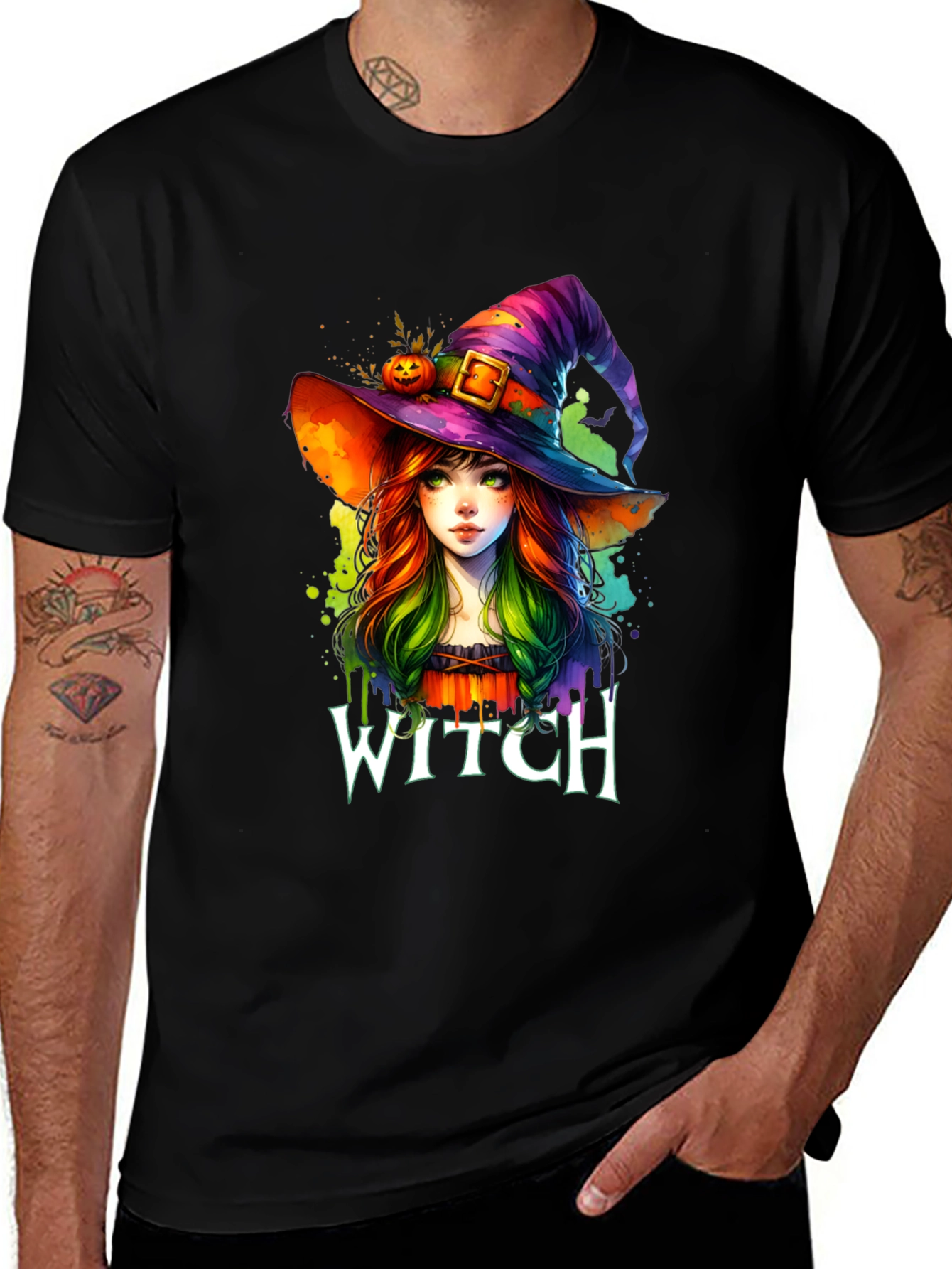 Variant 14 of Witch Graphic T-Shirt - Halloween Apparel