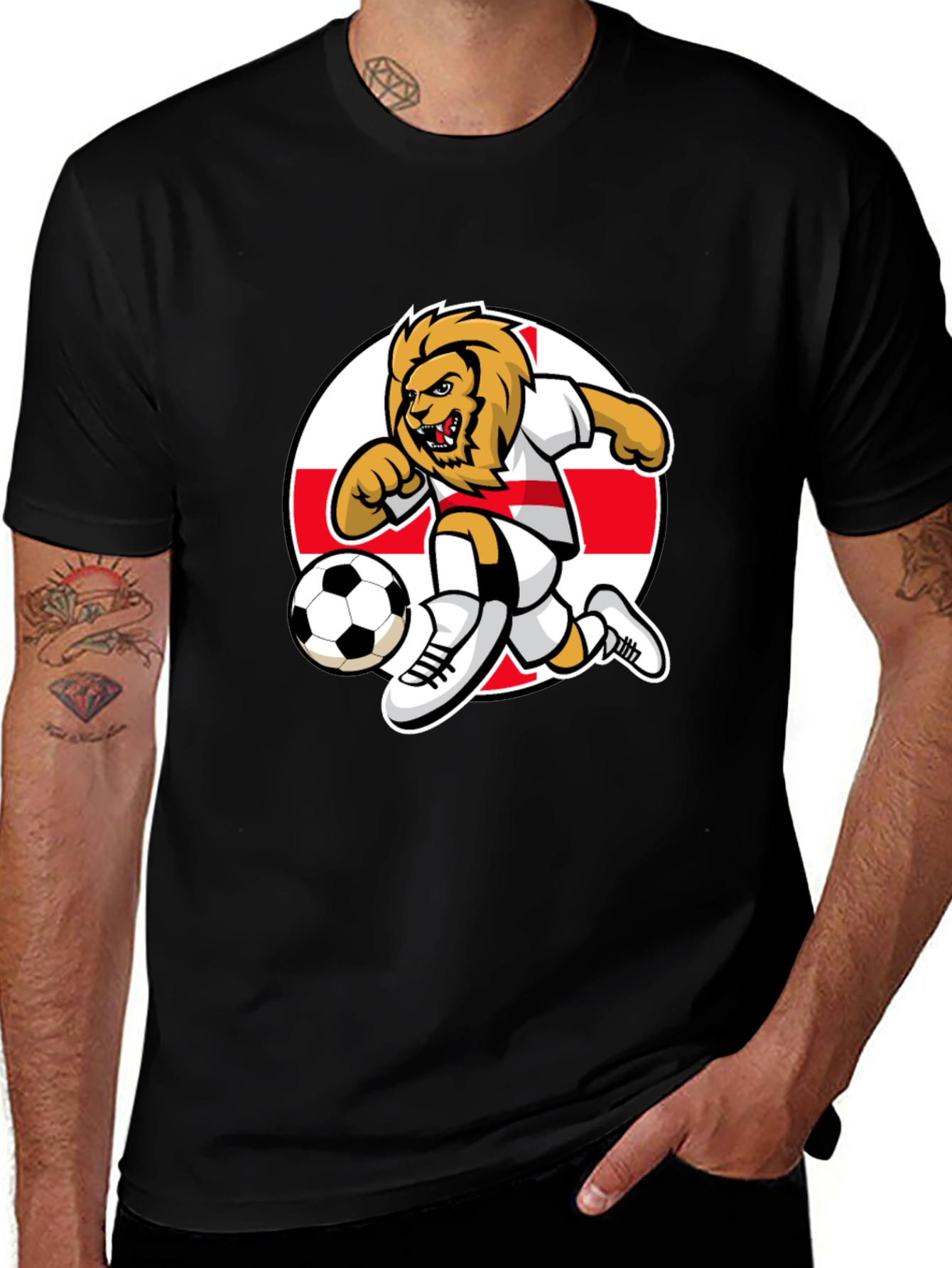 Variant 7 of Lion Soccer Player Graphic T-Shirt