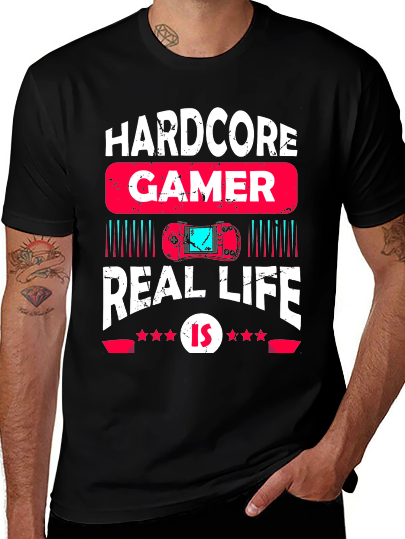Hardcore Gamer T-Shirt - Real Life Is
