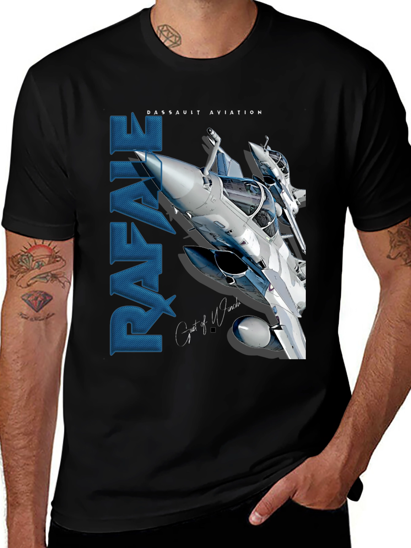 Variant 8 of Rafale Aviation T-Shirt - Black