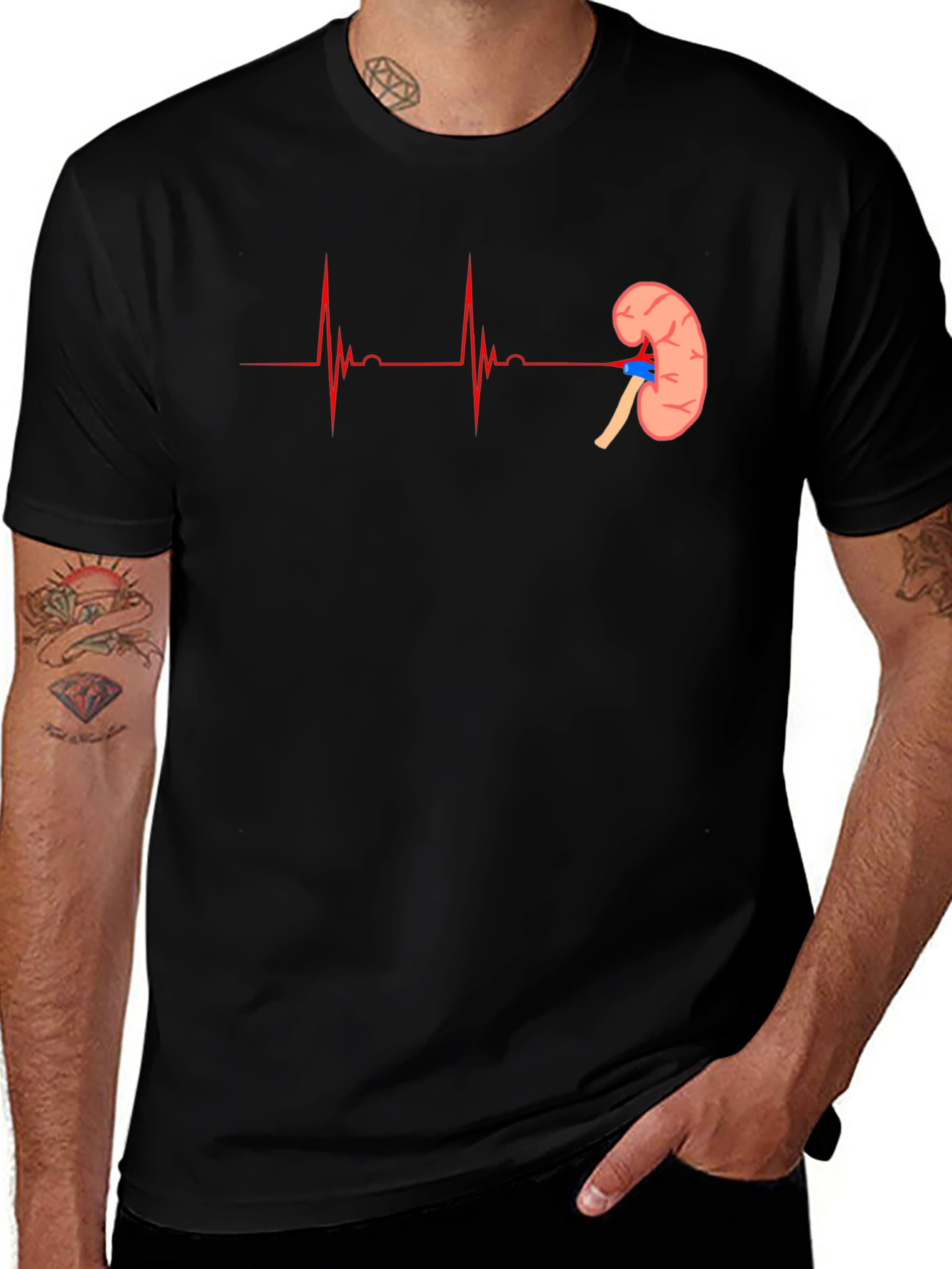 Variant 25 of Kidney Heartbeat Graphic T-Shirt