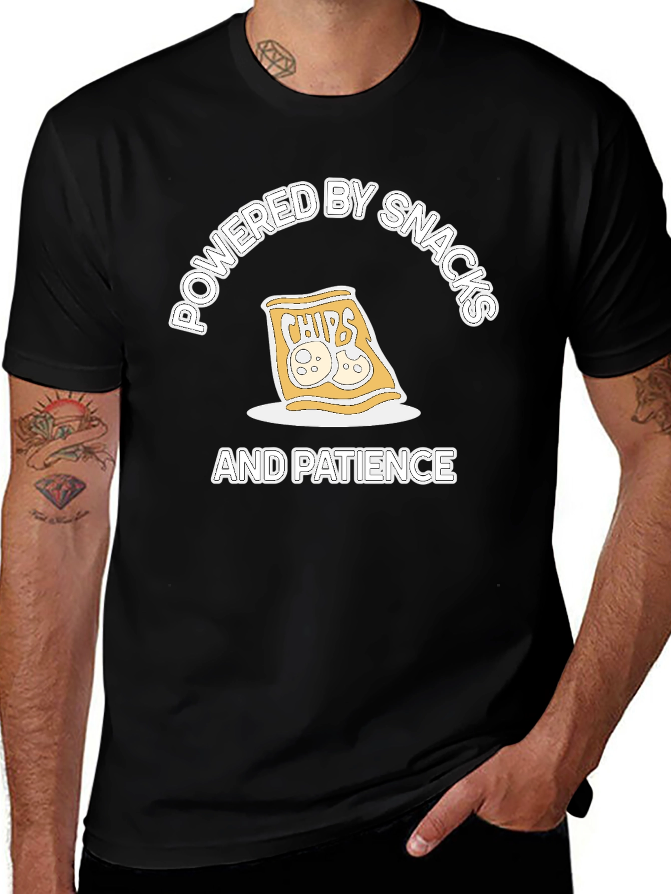 Powered by Snacks and Patience T-Shirt