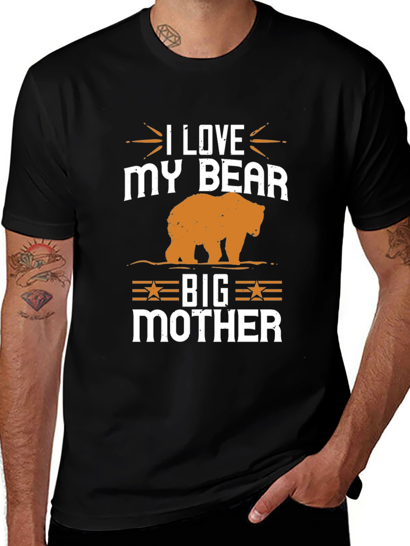 Variant 16 of I Love My Bear Big Mother Black T-Shirt