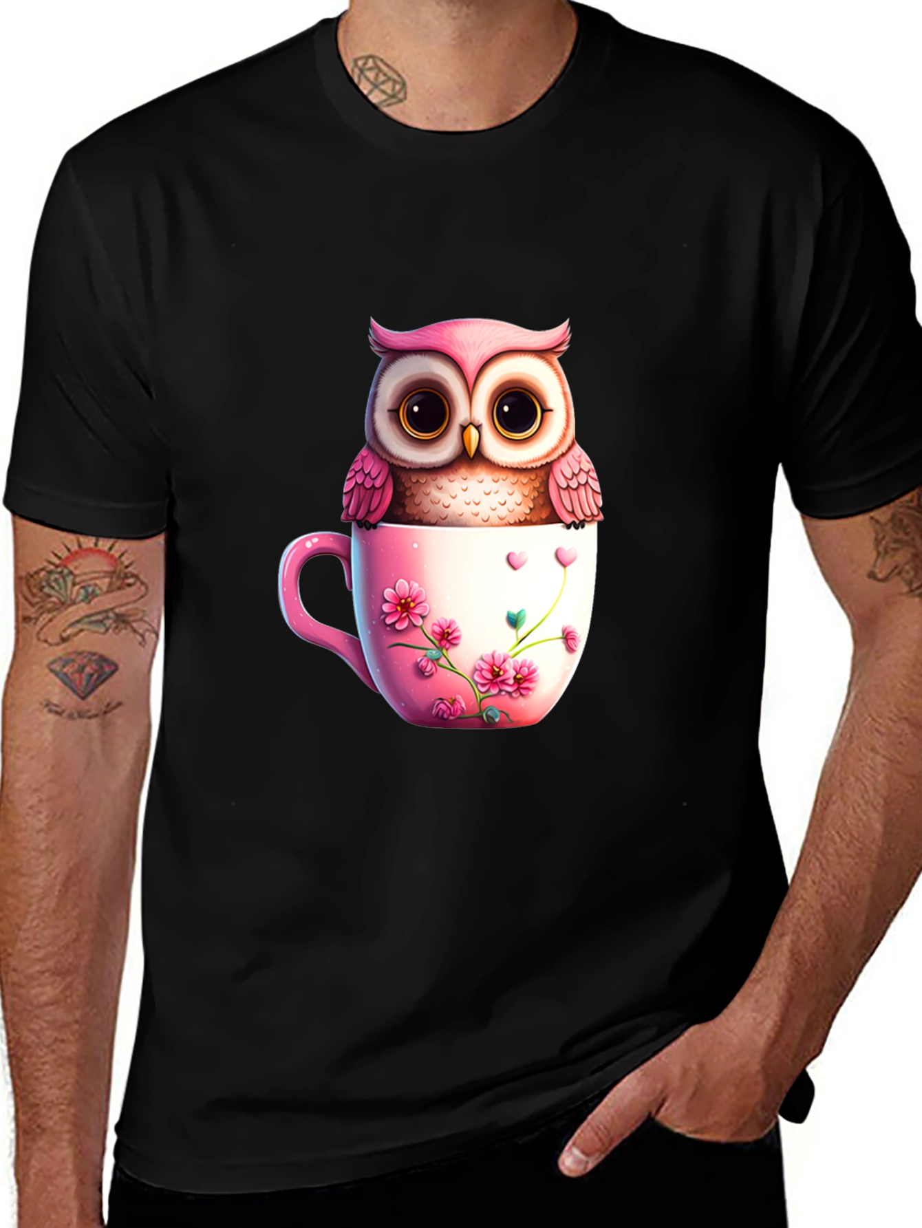 Variant 15 of Cute Owl in Teacup T-Shirt