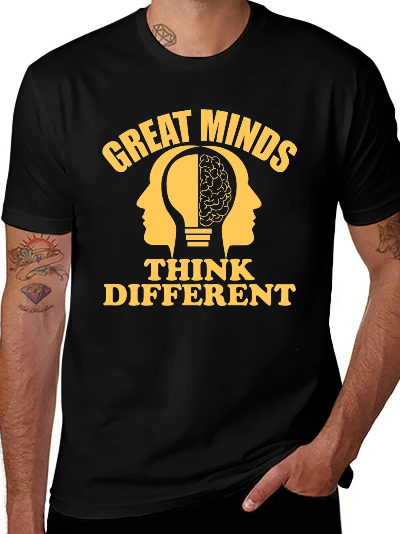 Variant 5 of Great Minds Think Different Graphic Tee - Black
