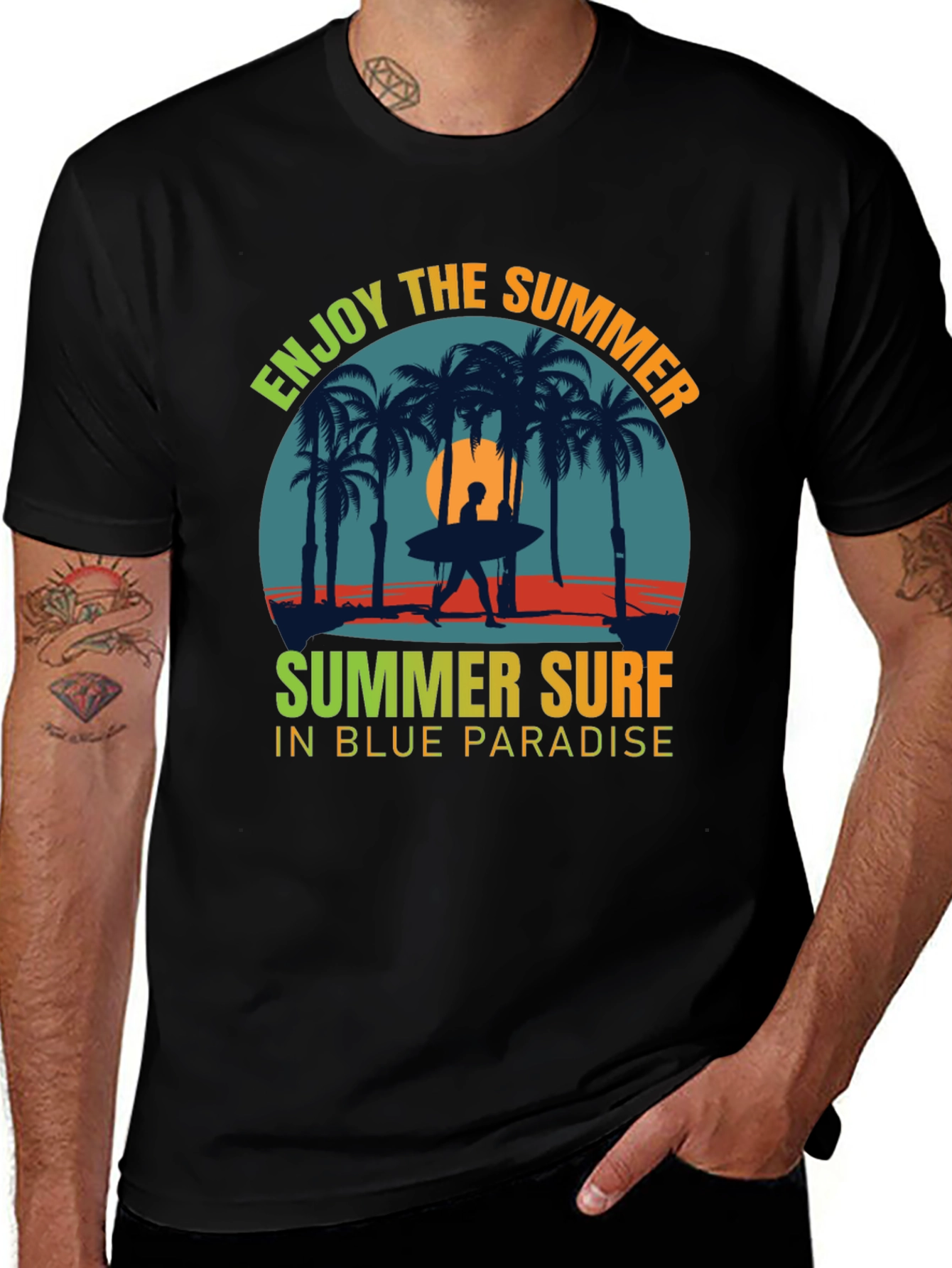 Variant 29 of Enjoy the Summer Surf Graphic Tee