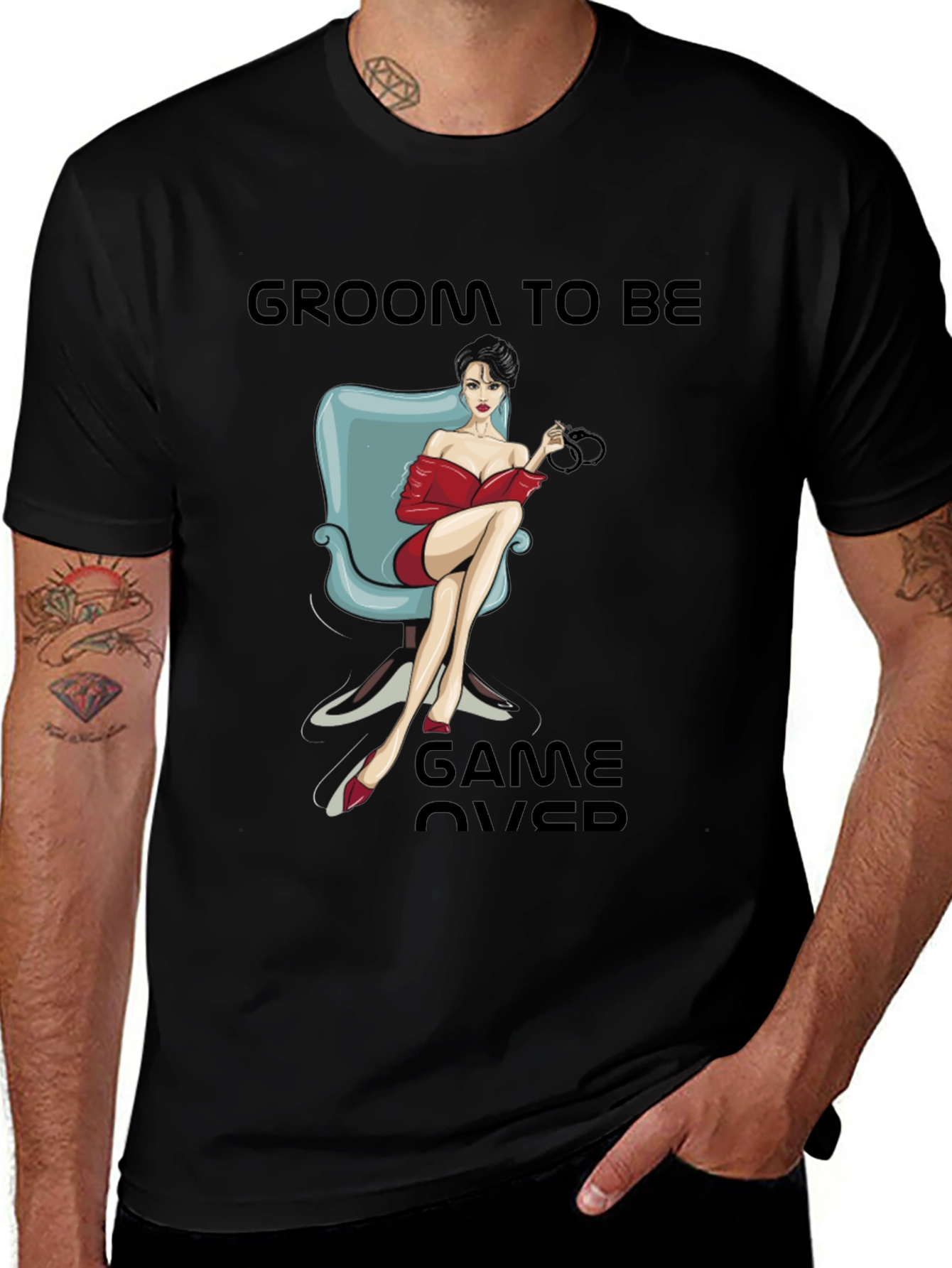 Variant 13 of Groom To Be Game Over T-Shirt Novelty